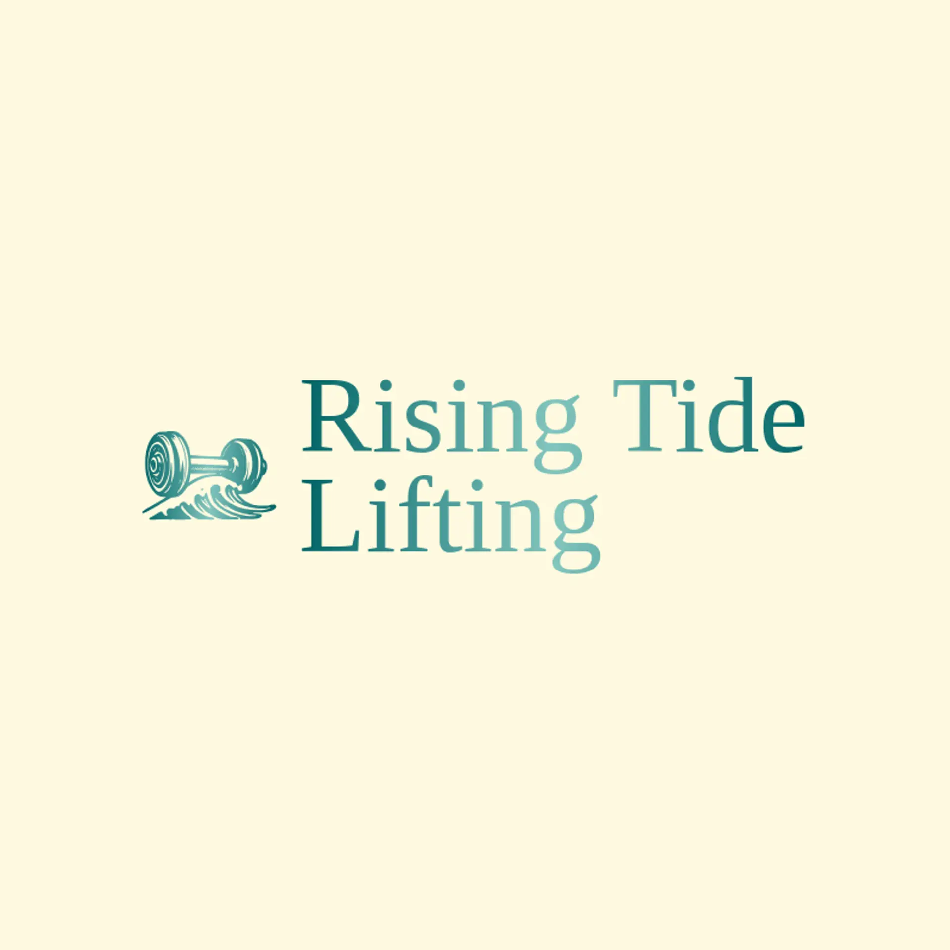 Rising Tide Lifting logo for dumbbell