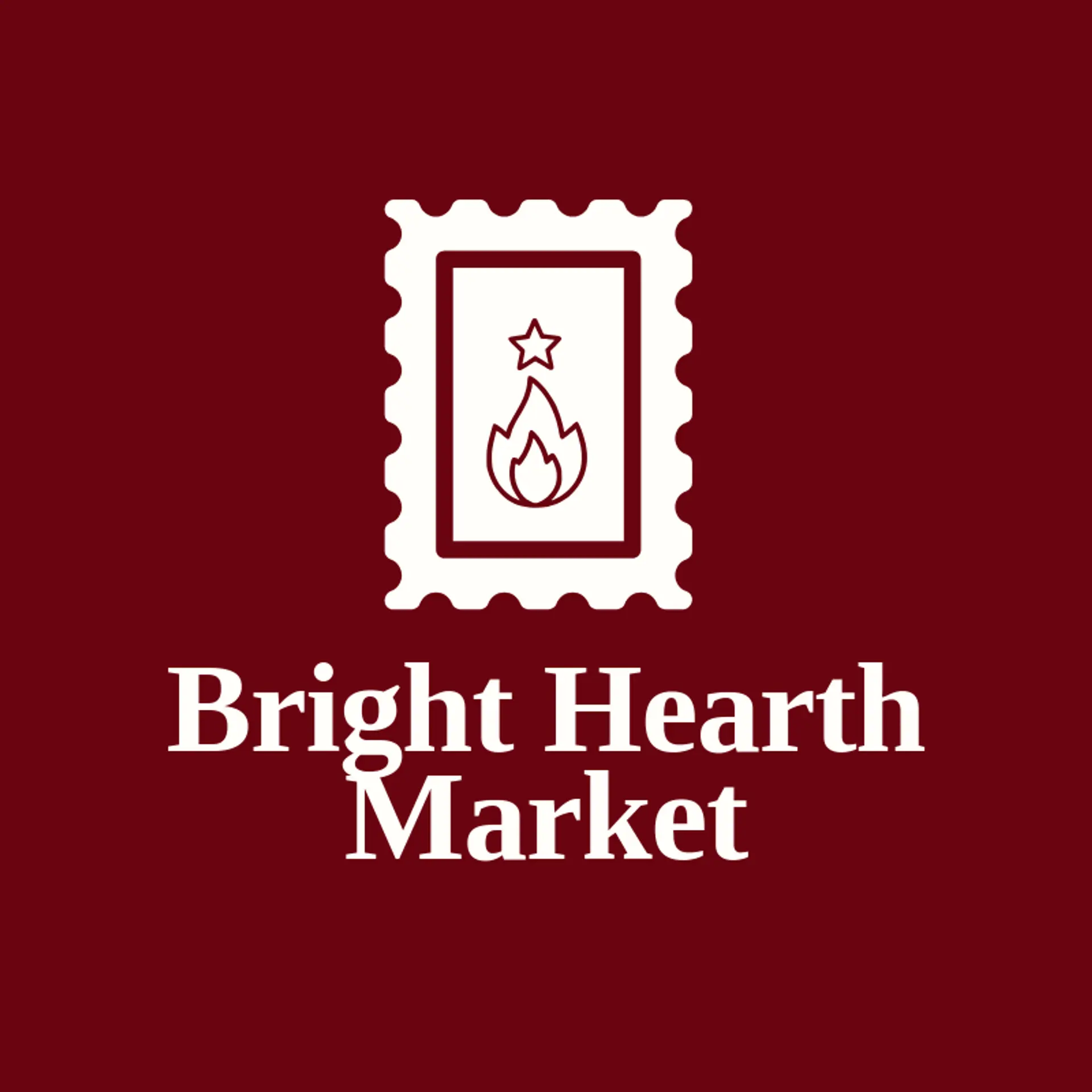 Bright Hearth Market logo for holiday