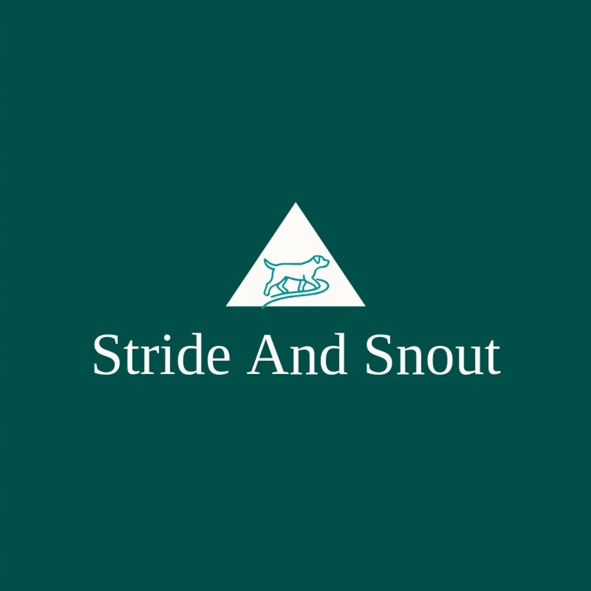 Stride and Snout logo for dog walking