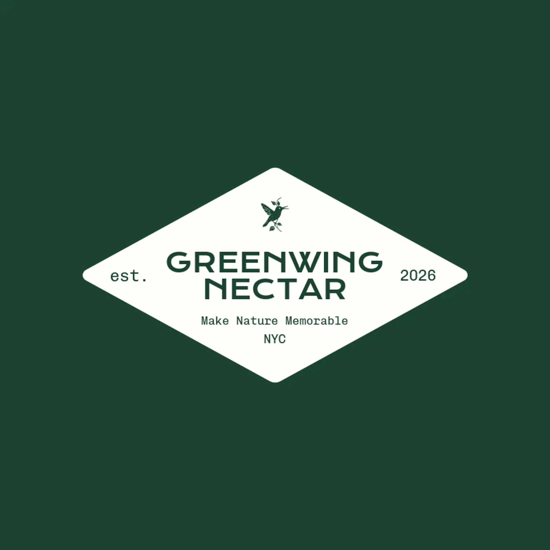 Greenwing Nectar logo for hummingbird