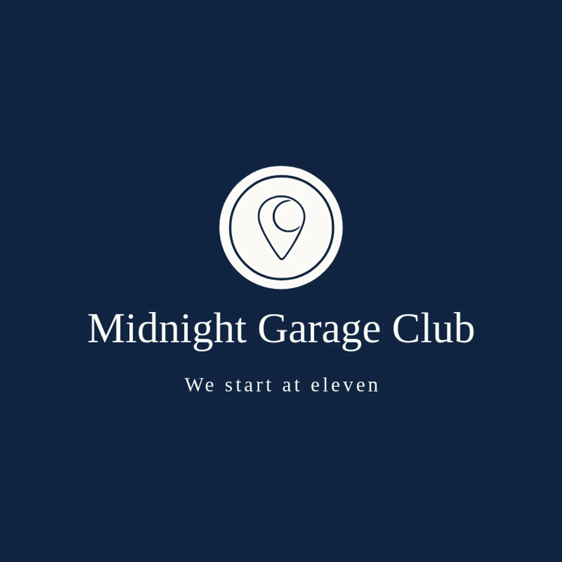 Midnight Garage Club logo for rock band