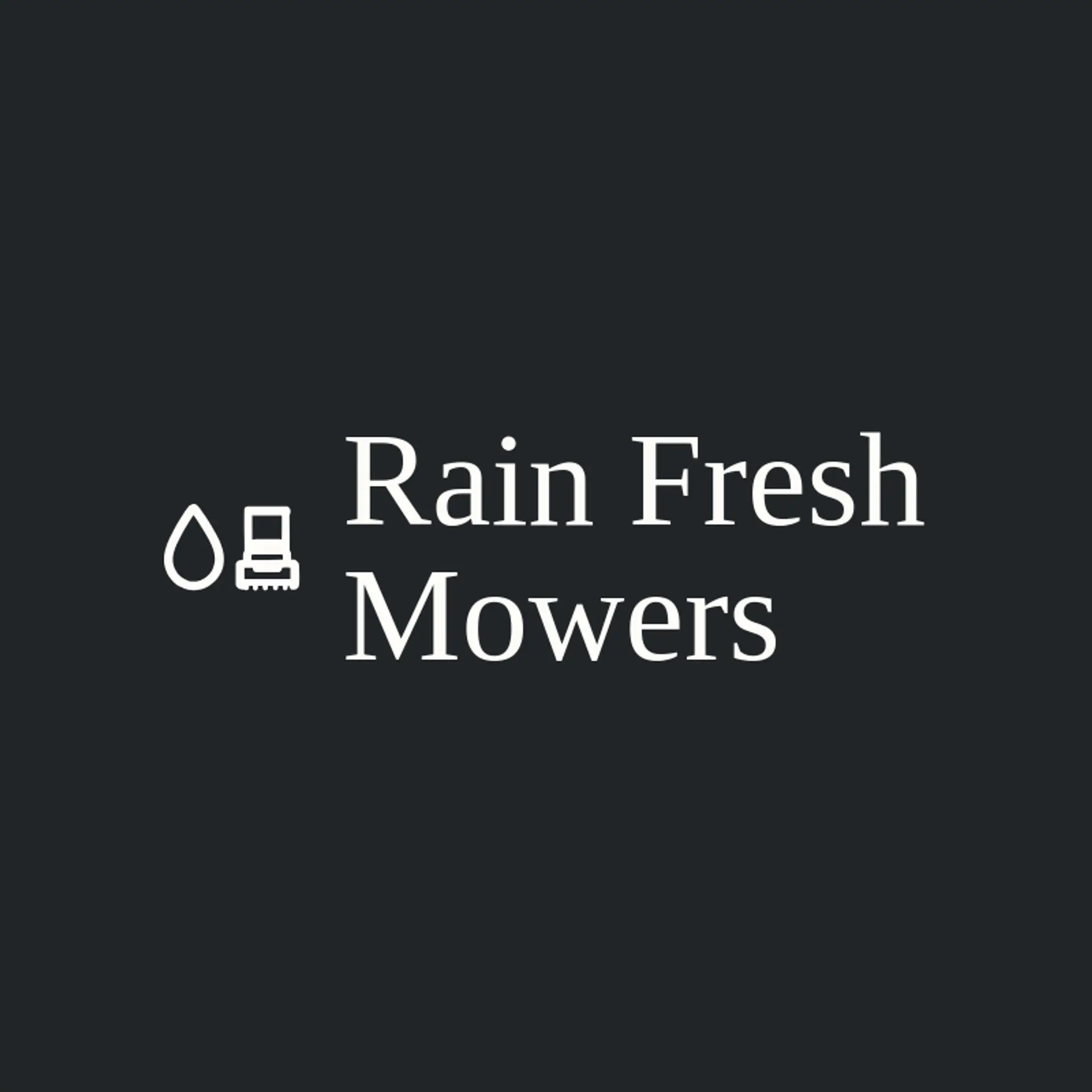 Rain Fresh Mowers logo for lawn mower