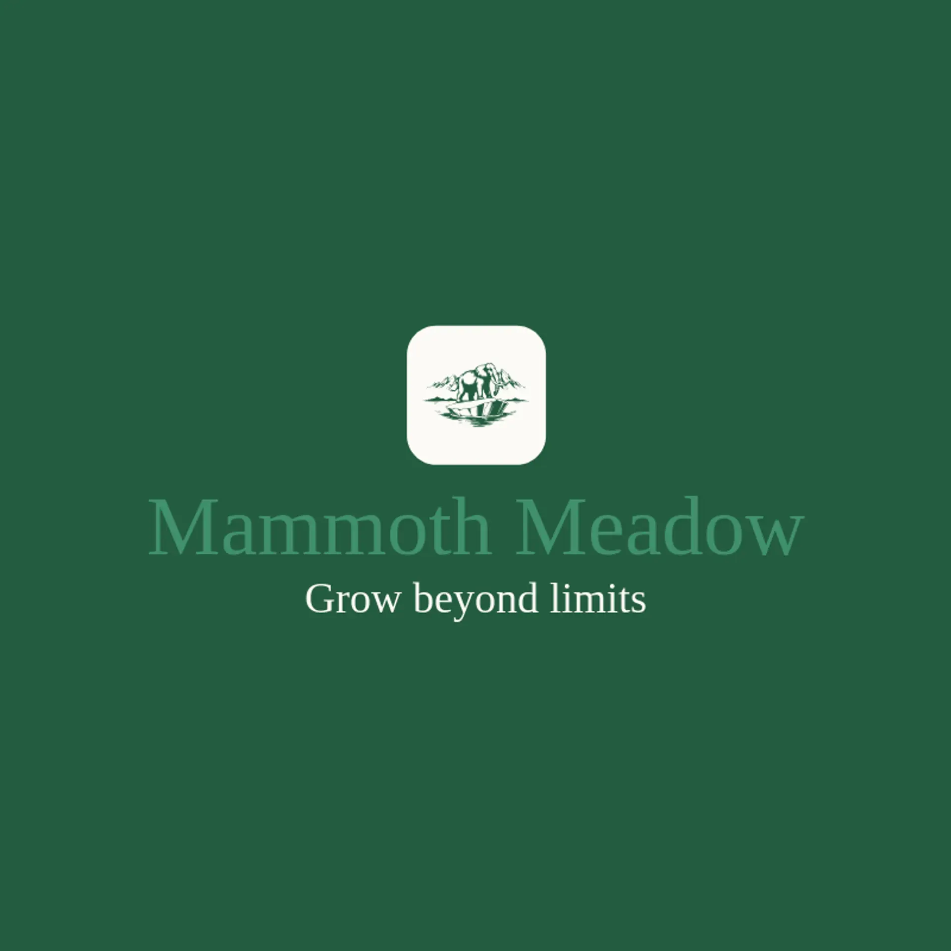 Mammoth Meadow logo for mammoth