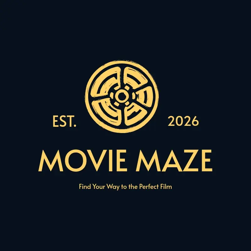 The movie name Movie Maze as a branded logo with a single color icon