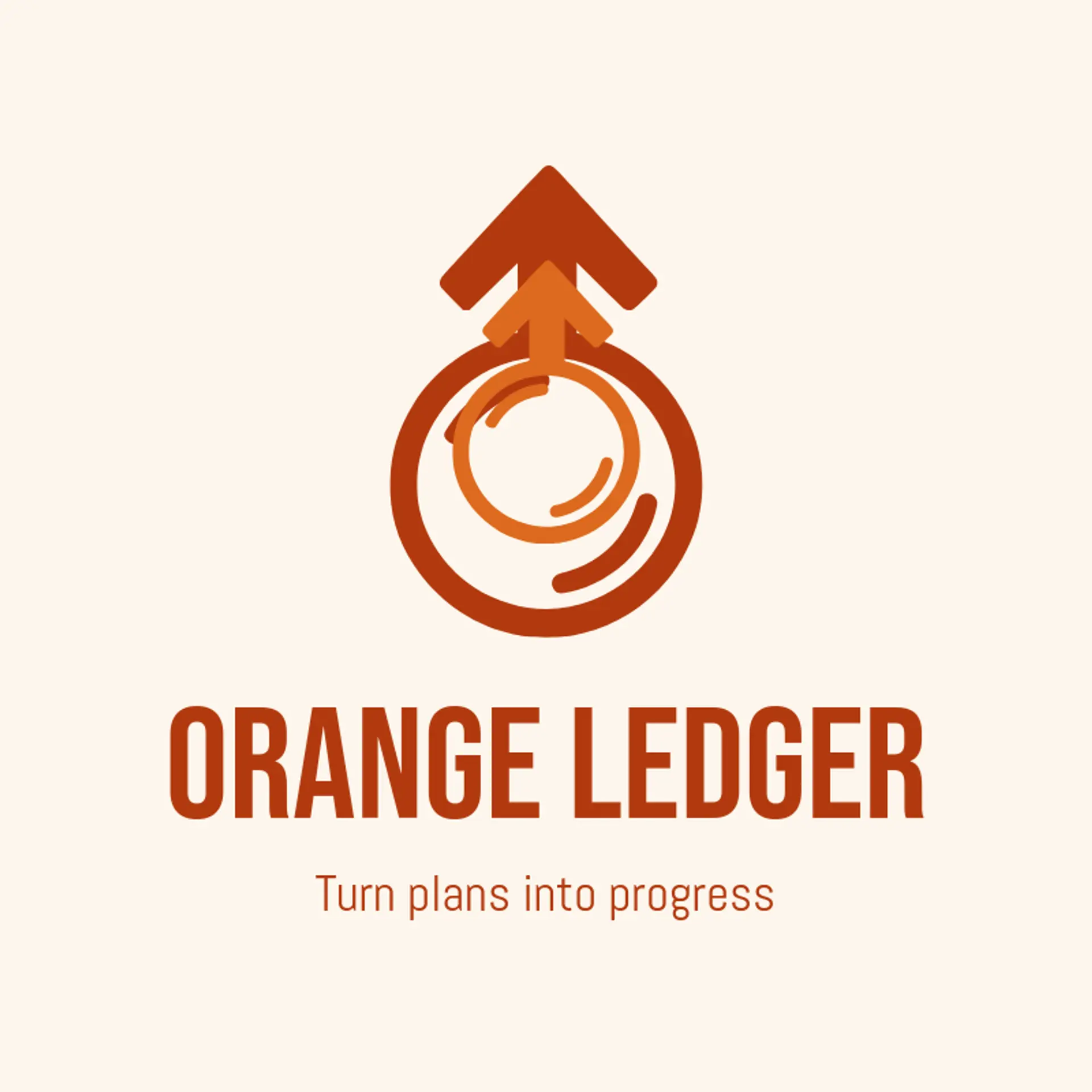 Orange Ledger logo for money