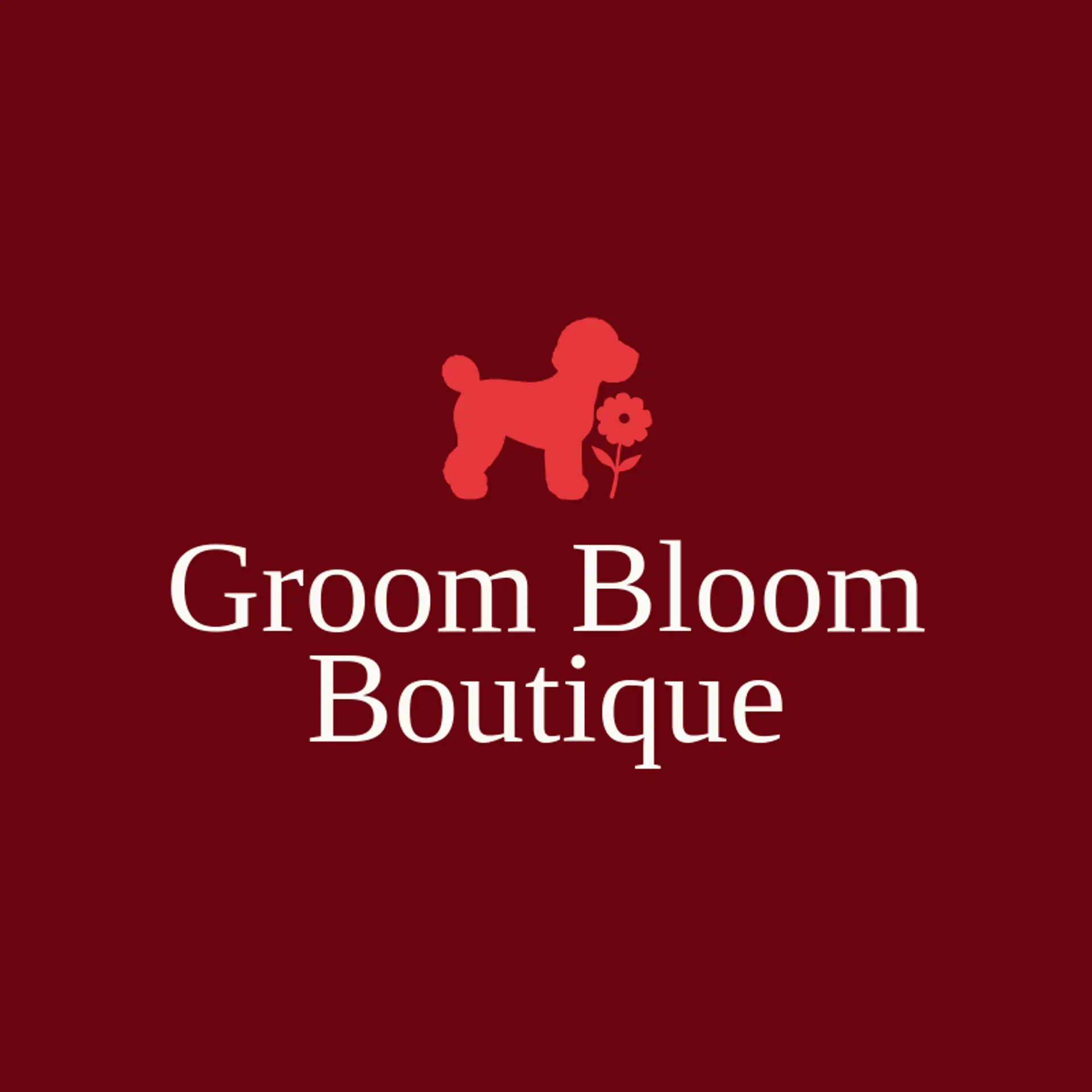 Groom Bloom Boutique logo for dog grooming