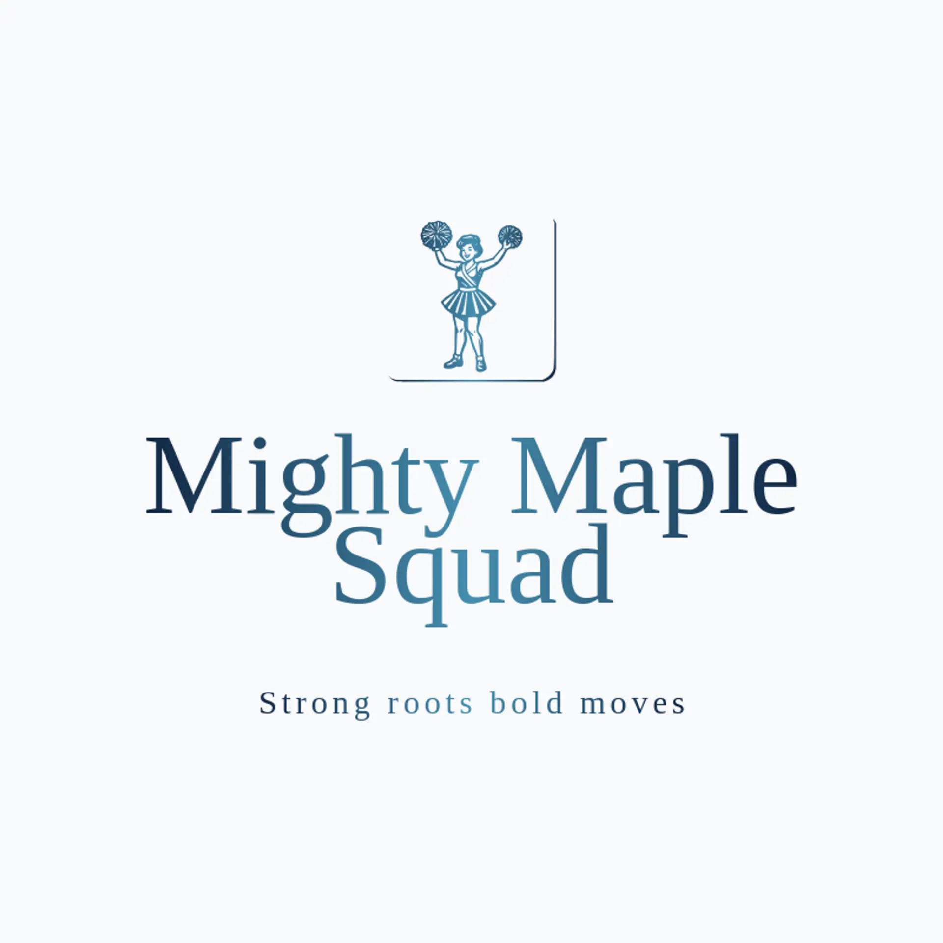 Mighty Maple Squad logo for cheerleader