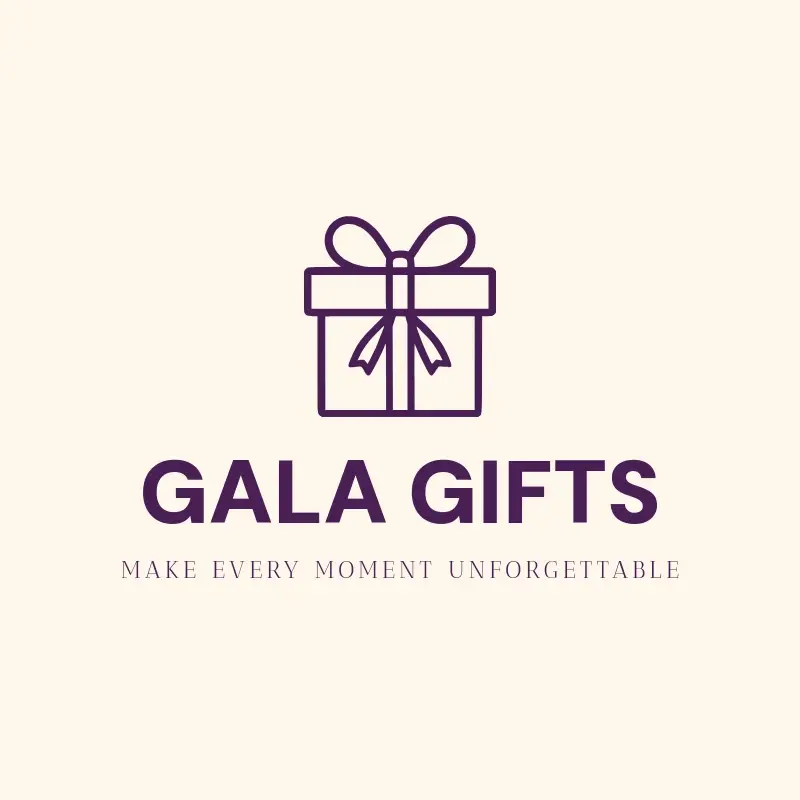 The gift shop name Gala Gifts as a branded logo with a single color icon