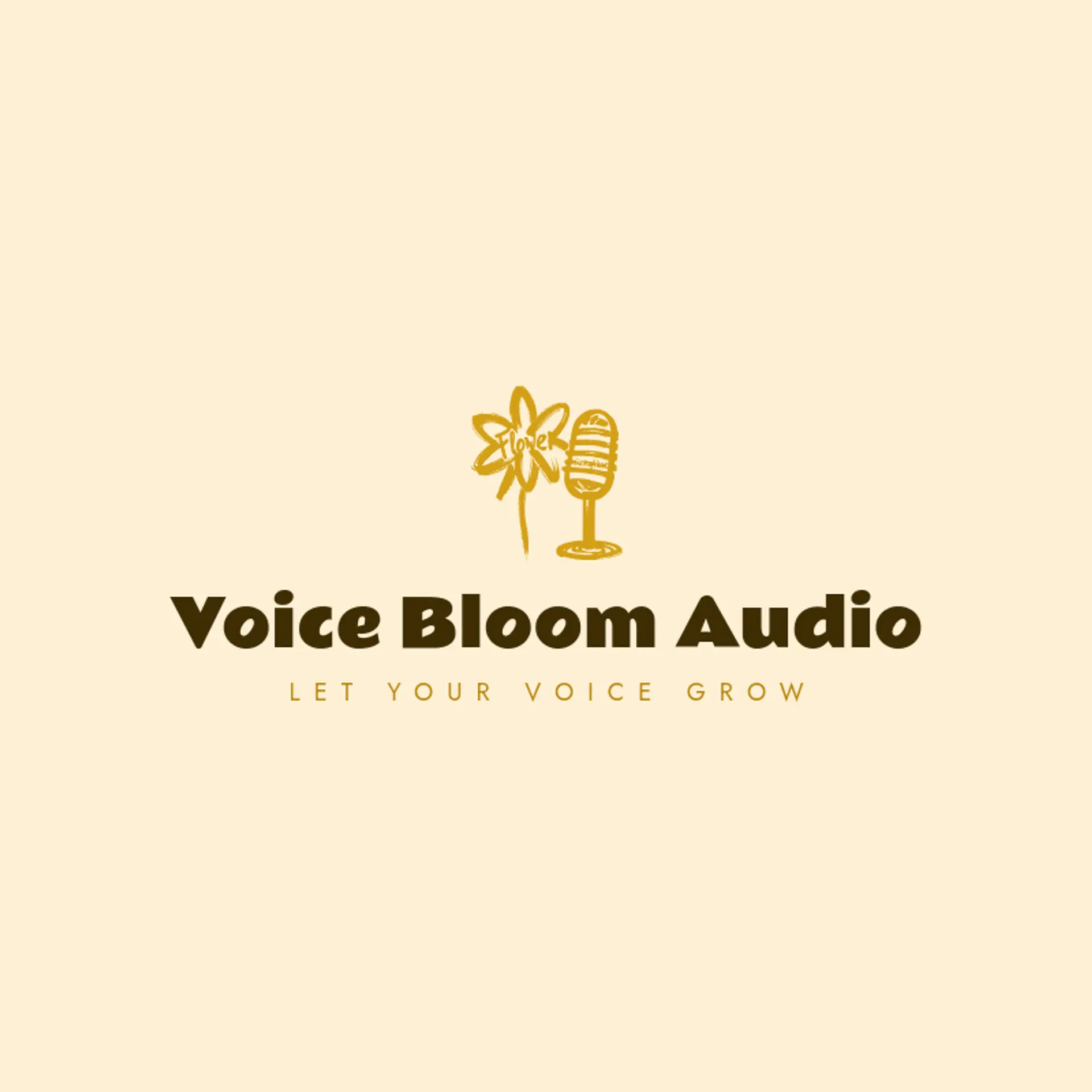Voice Bloom Audio logo for microphone