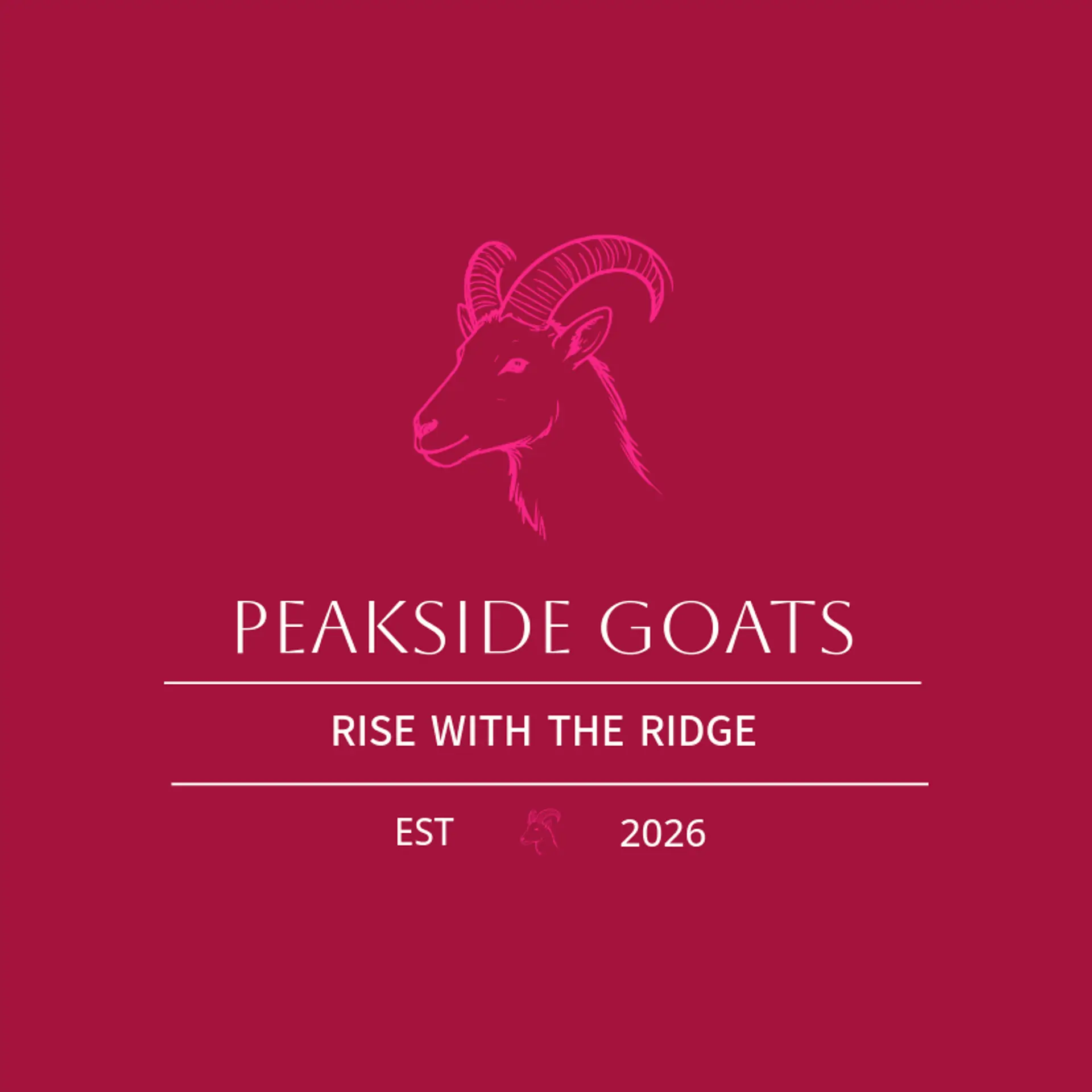Peakside Goats logo for goat