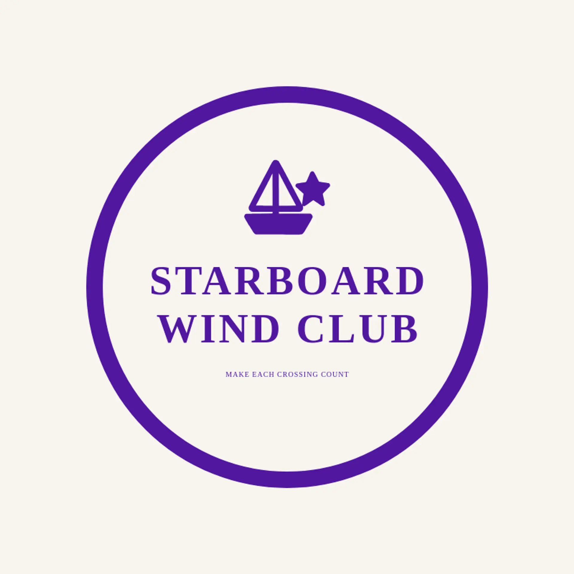 Starboard Wind Club logo for sailboat
