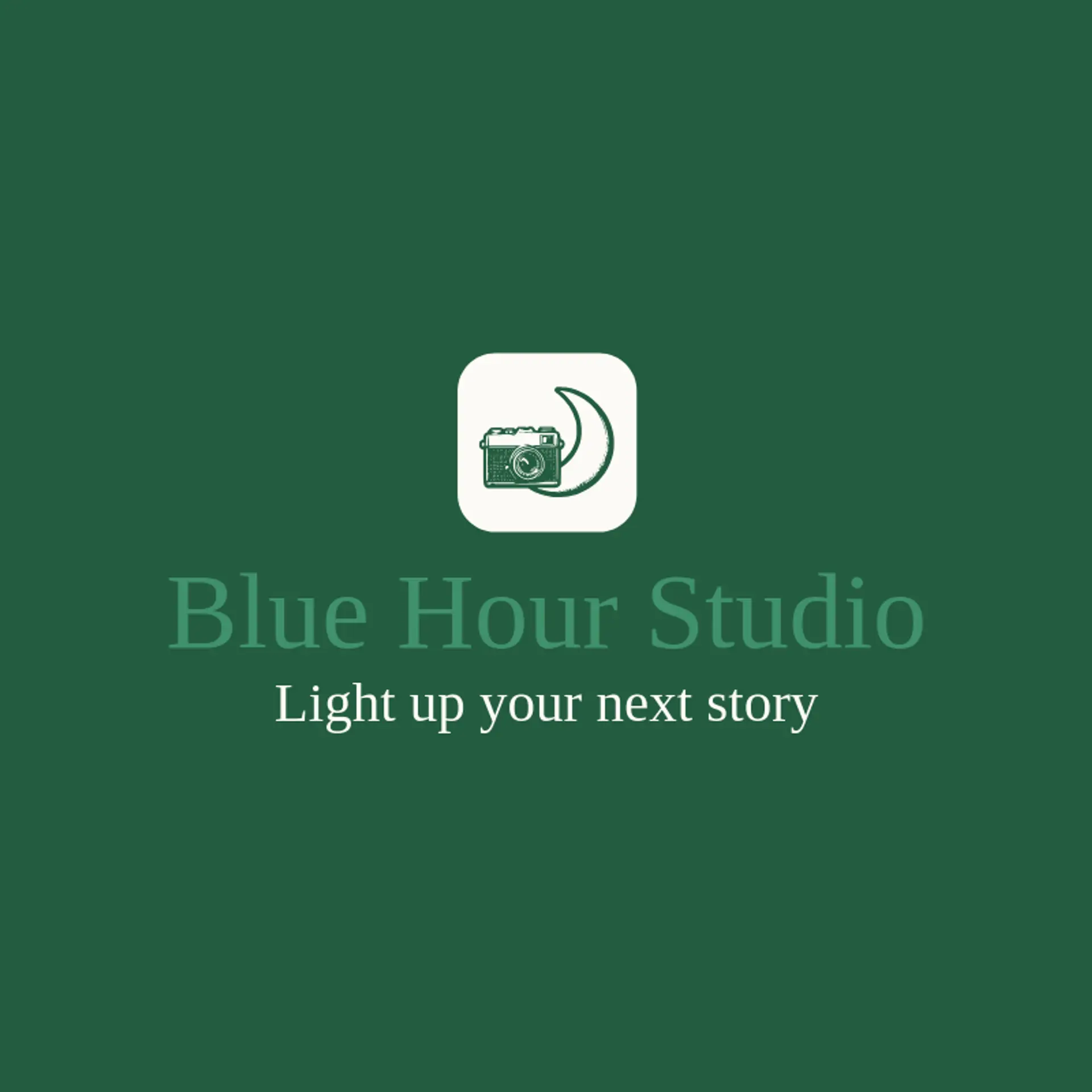 Blue Hour Studio logo for video camera