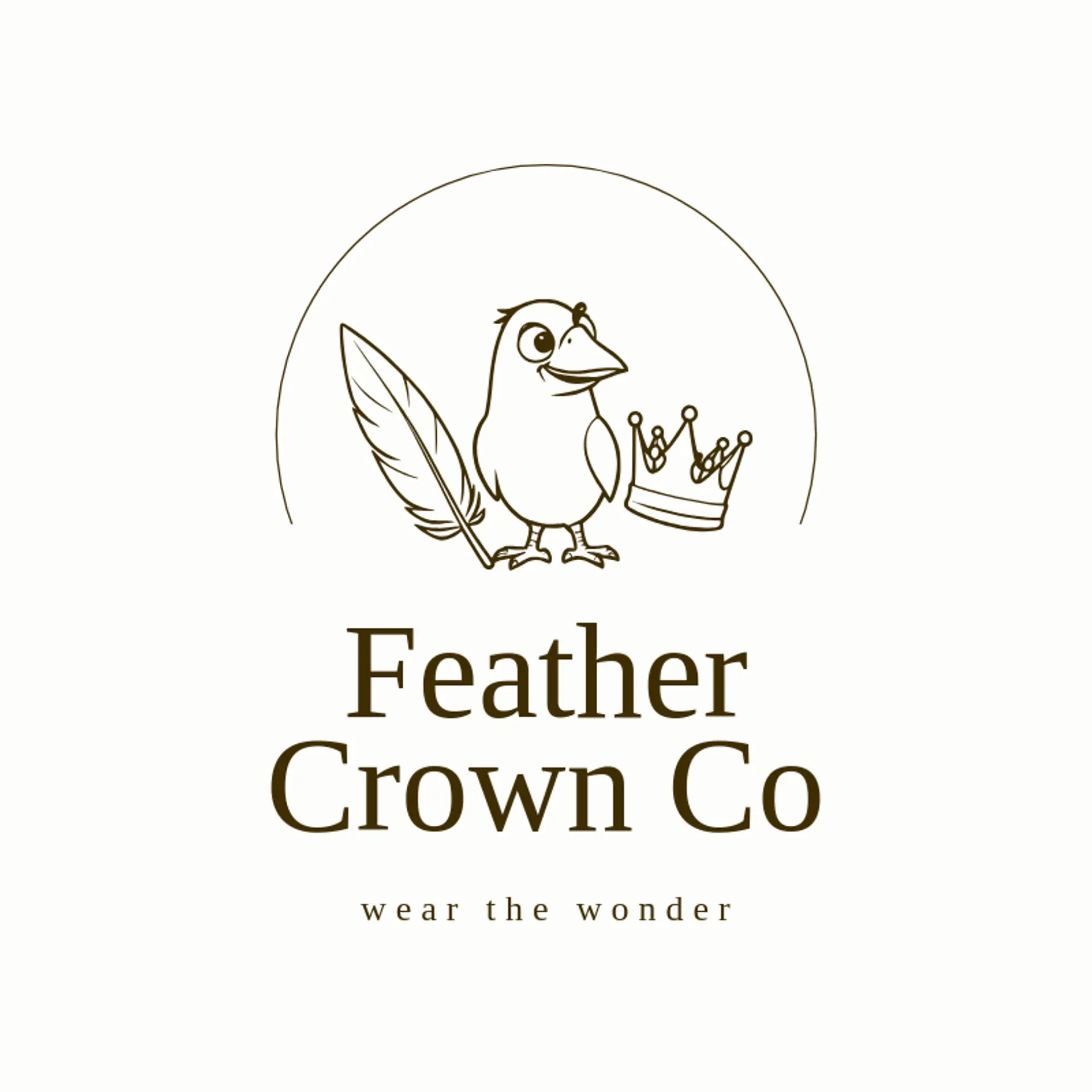 Feather Crown Co logo for raven
