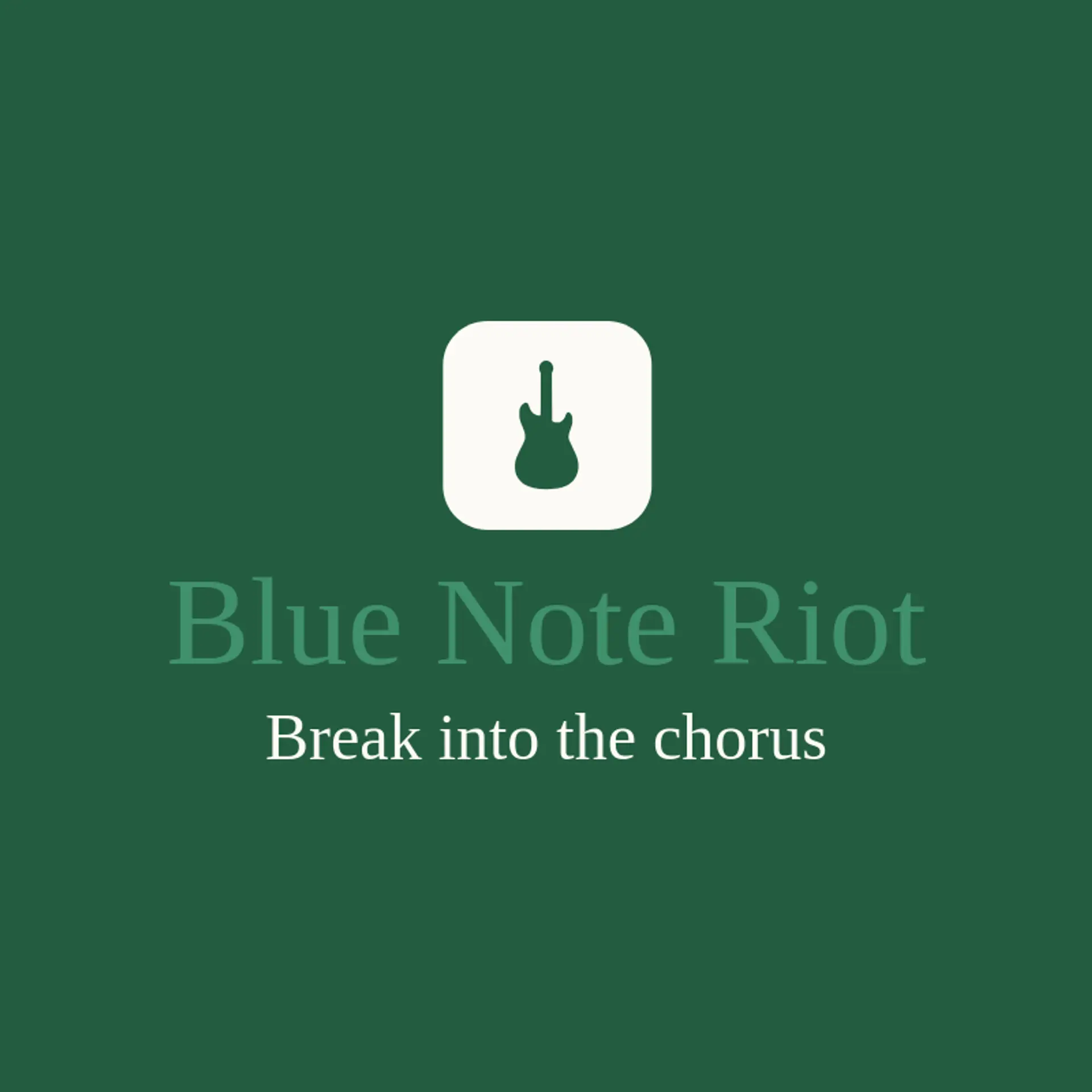 Blue Note Riot logo for rock and roll