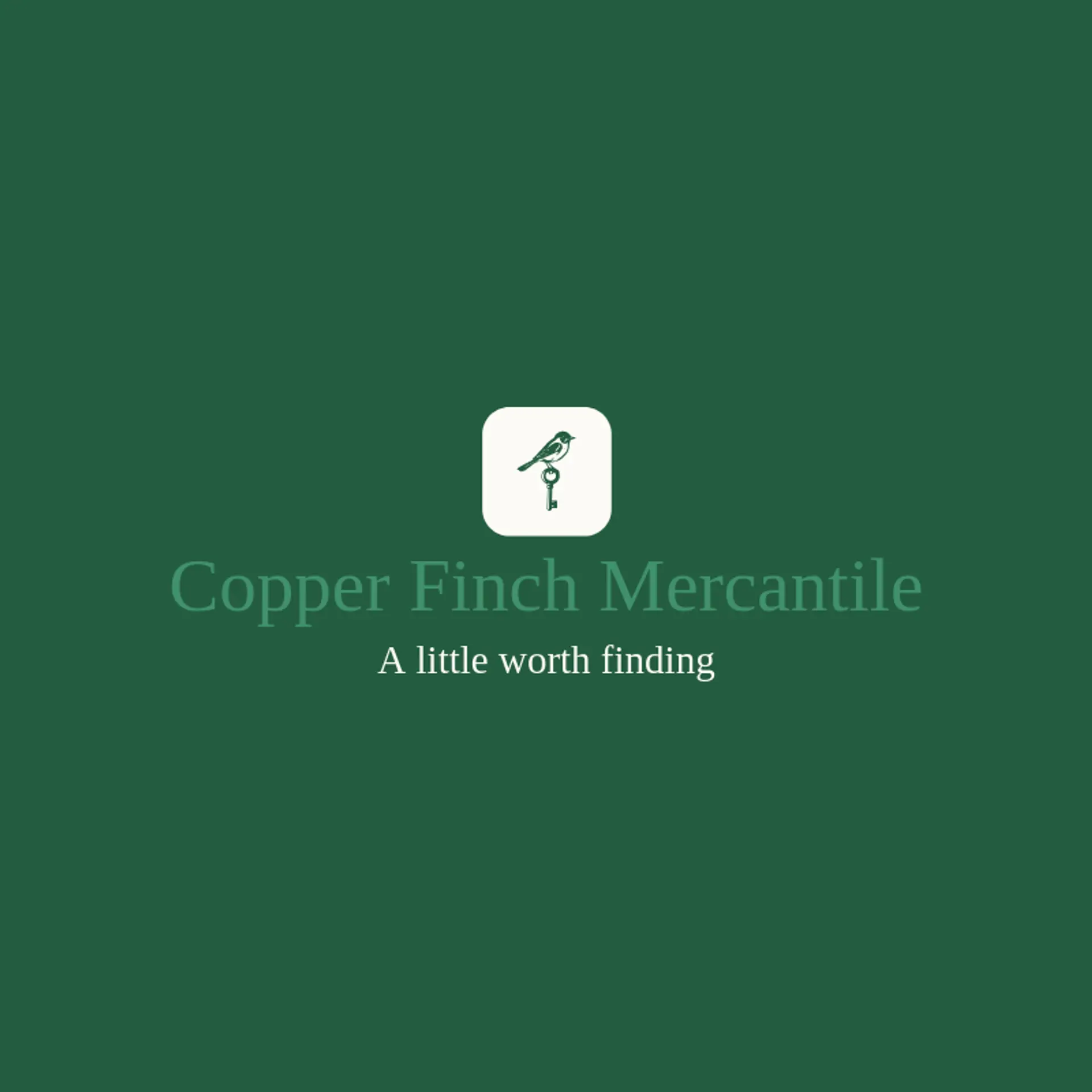 Copper Finch Mercantile logo for merchant