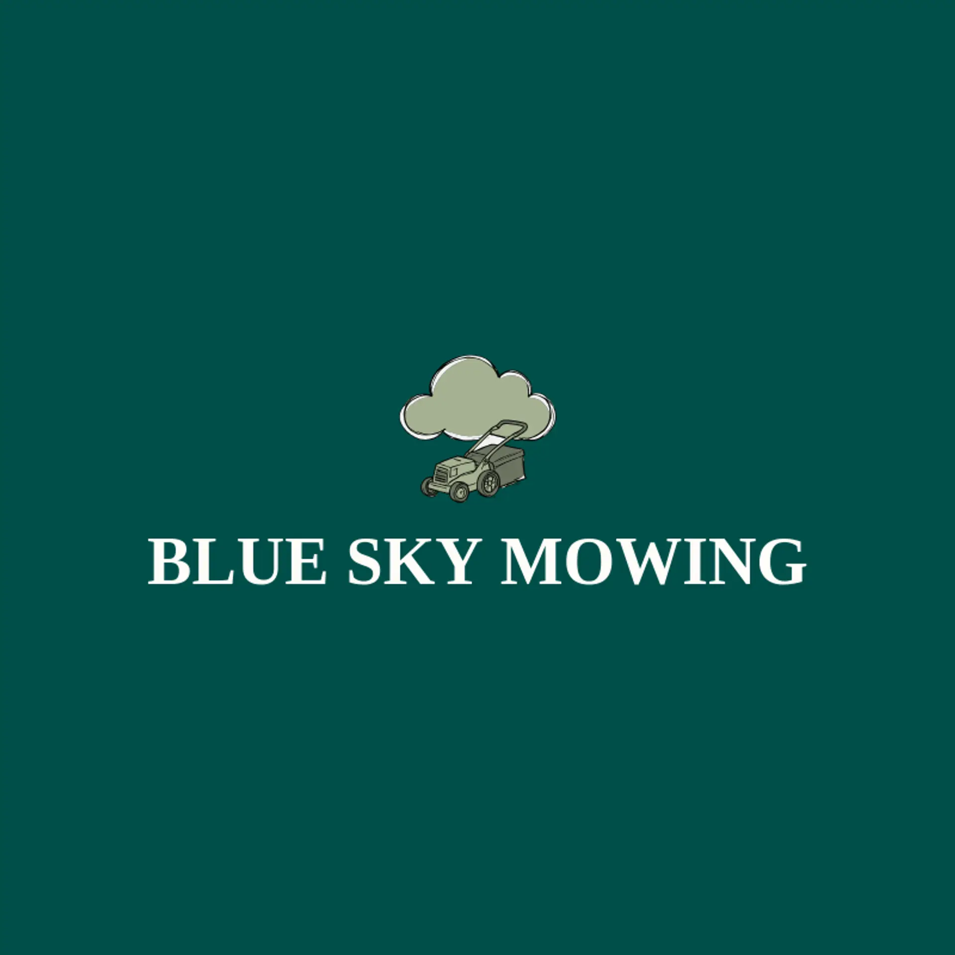 Blue Sky Mowing logo for lawncare