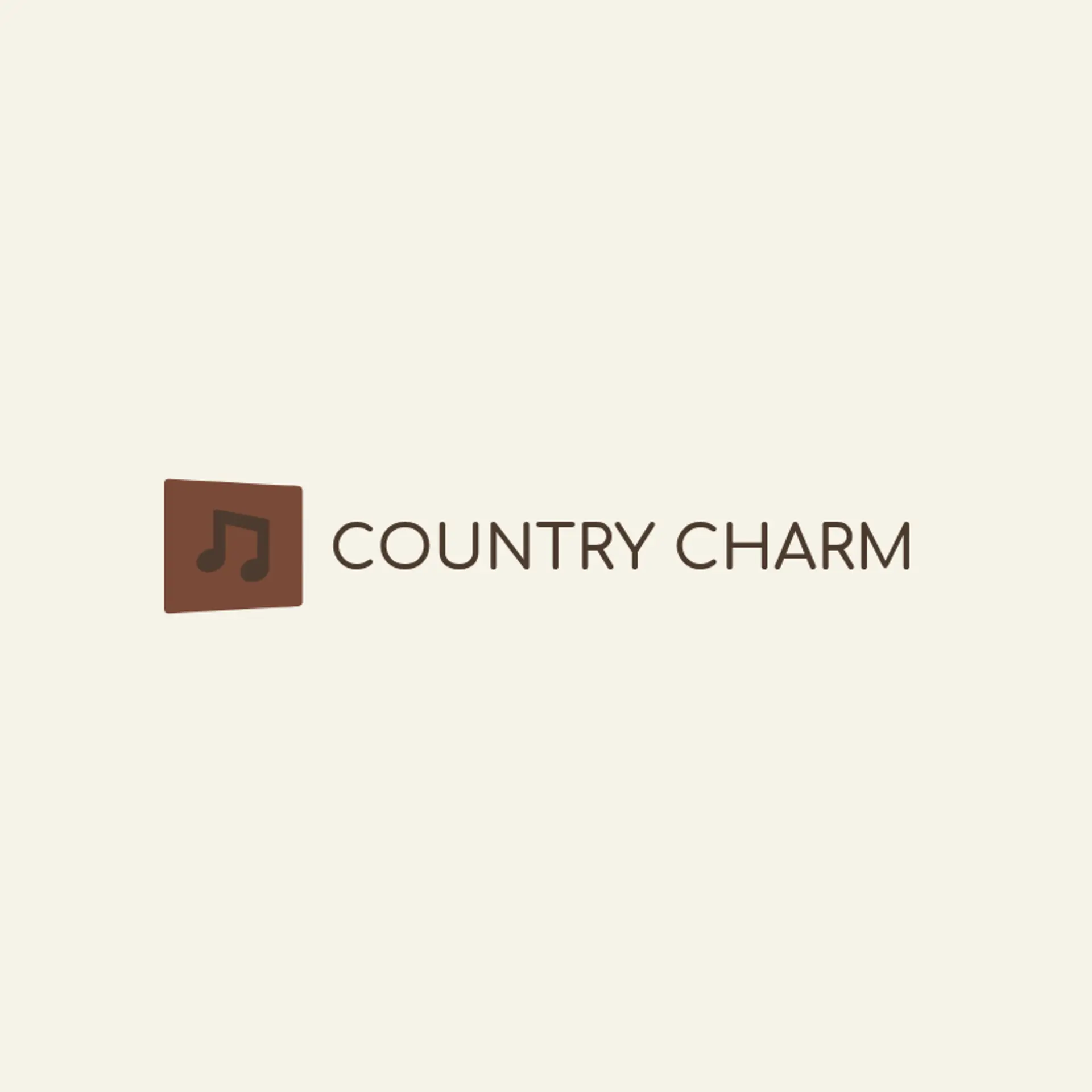 Country Charm logo for country music