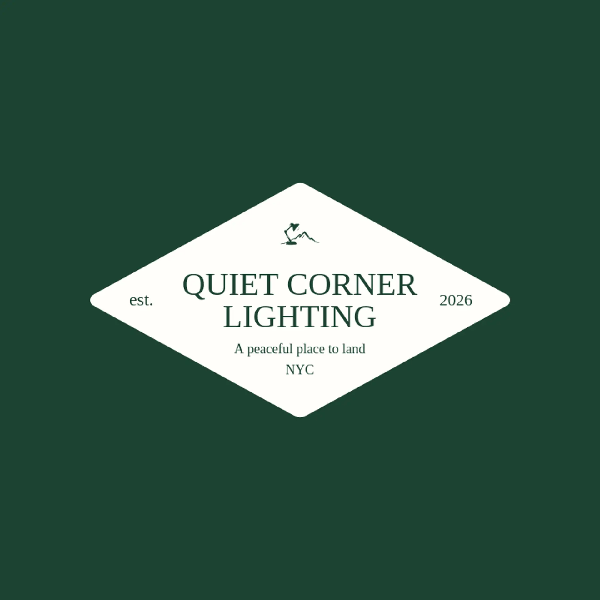 Quiet Corner Lighting logo for lamp
