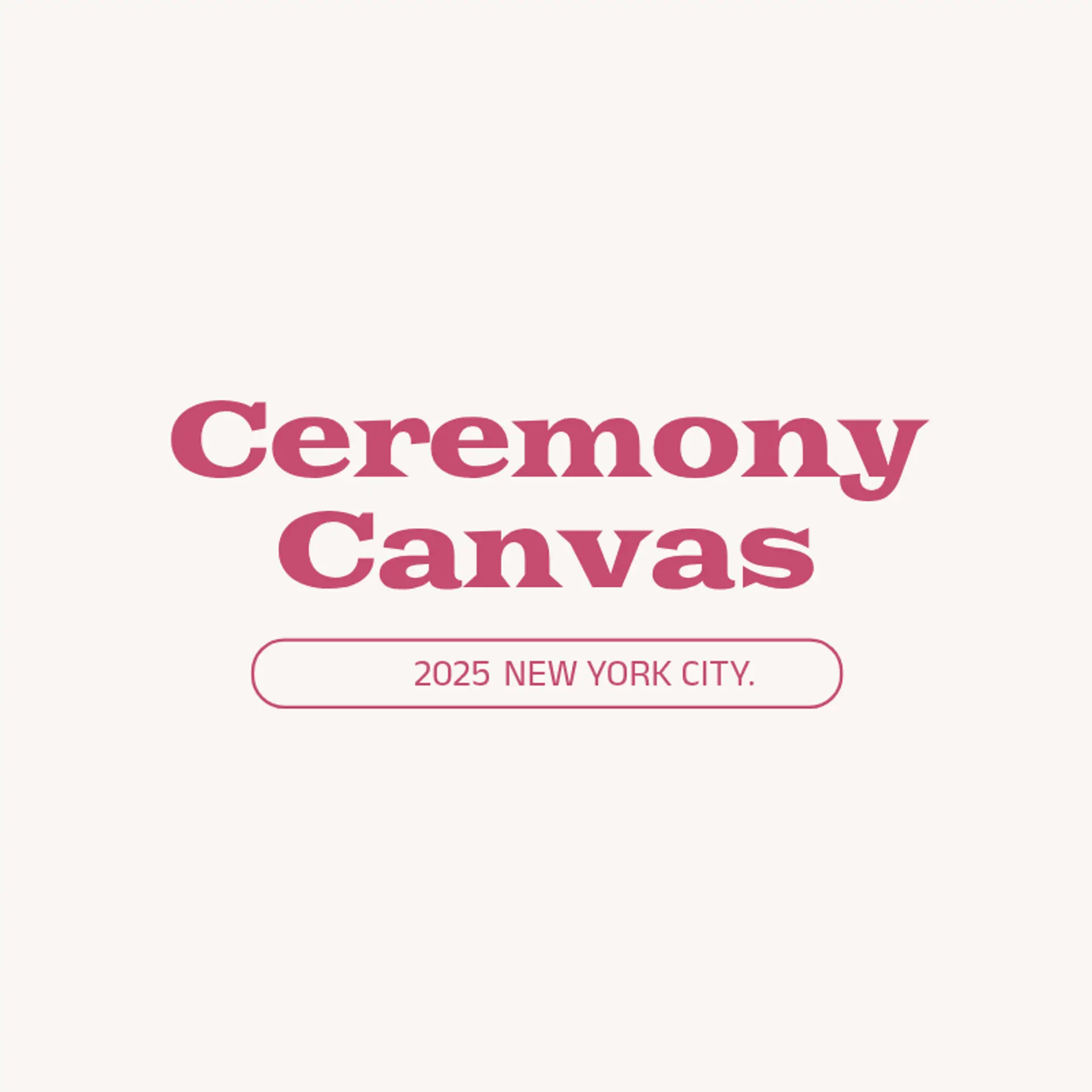 Ceremony Canvas logo for wedding business
