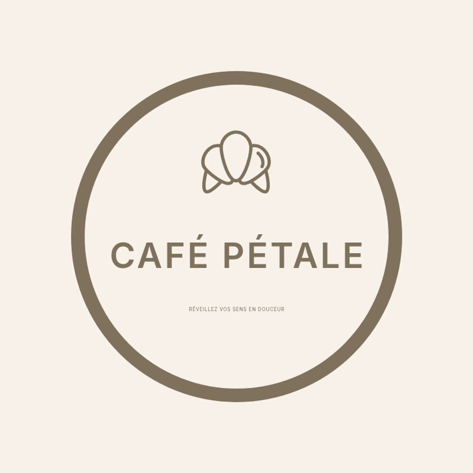 Café Pétale logo for french cafe