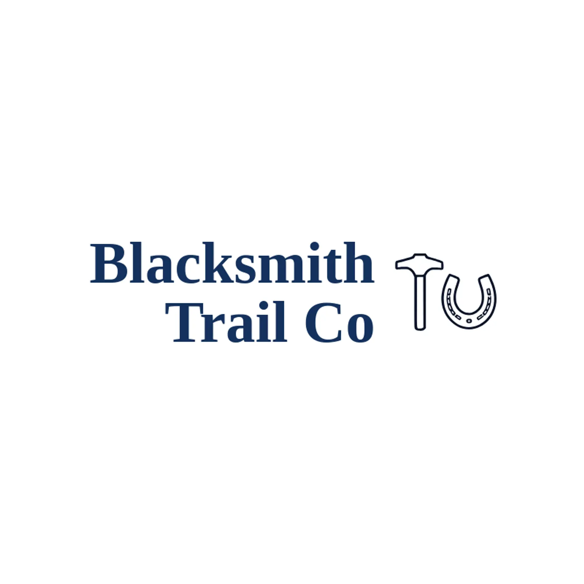 Blacksmith Trail Co logo for horseshoe