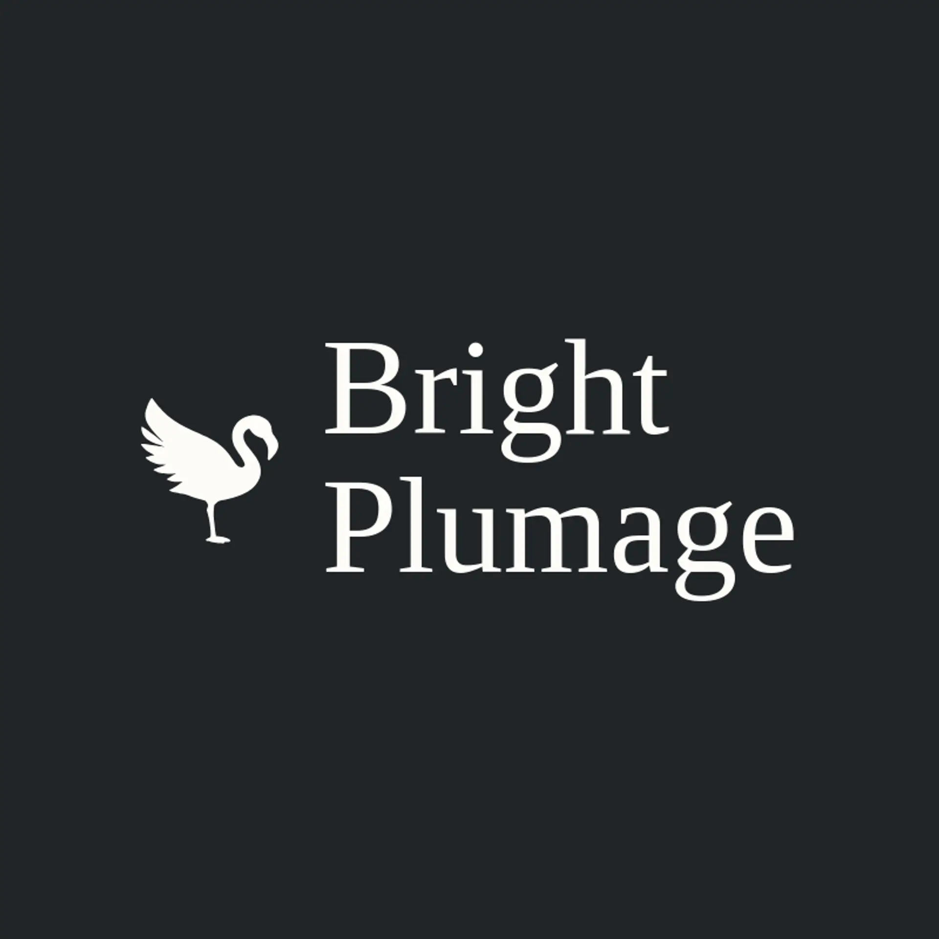 Bright Plumage logo for flamingo