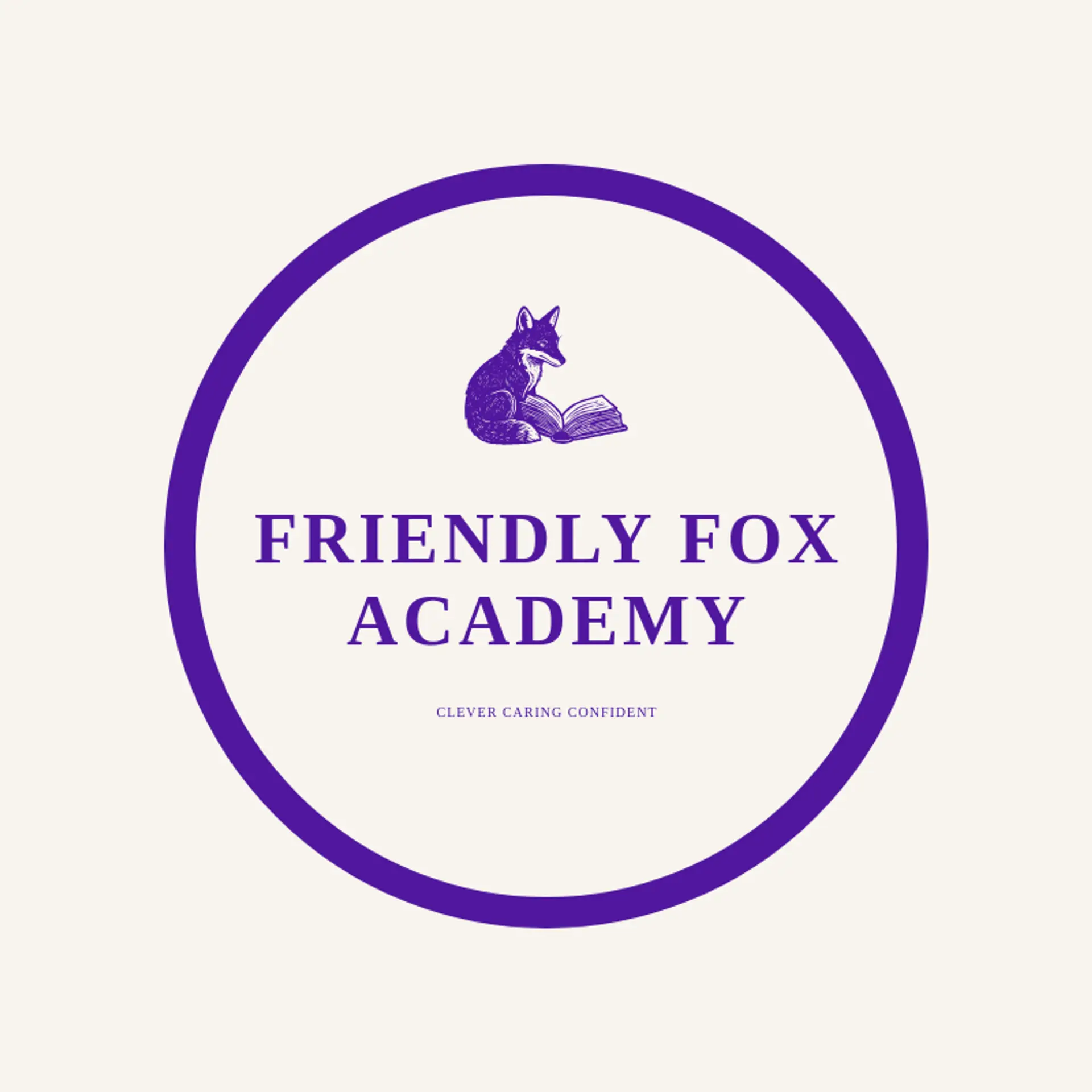 Friendly Fox Academy logo for kindergarten