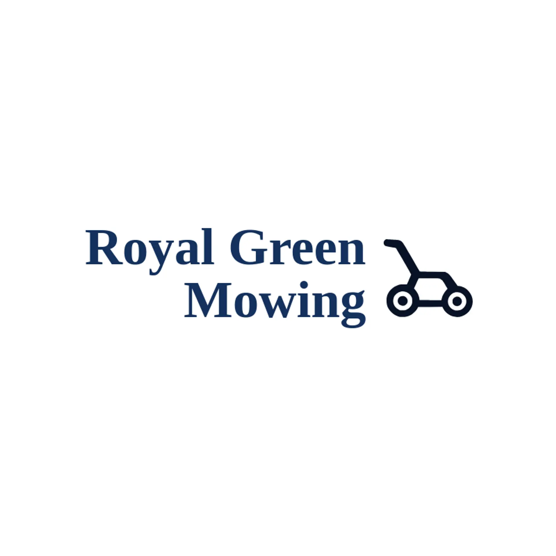 Royal Green Mowing logo for lawn mowing