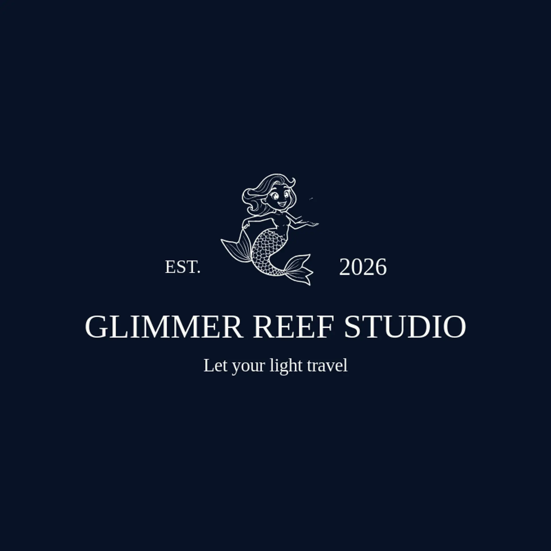 Glimmer Reef Studio logo for mermaid