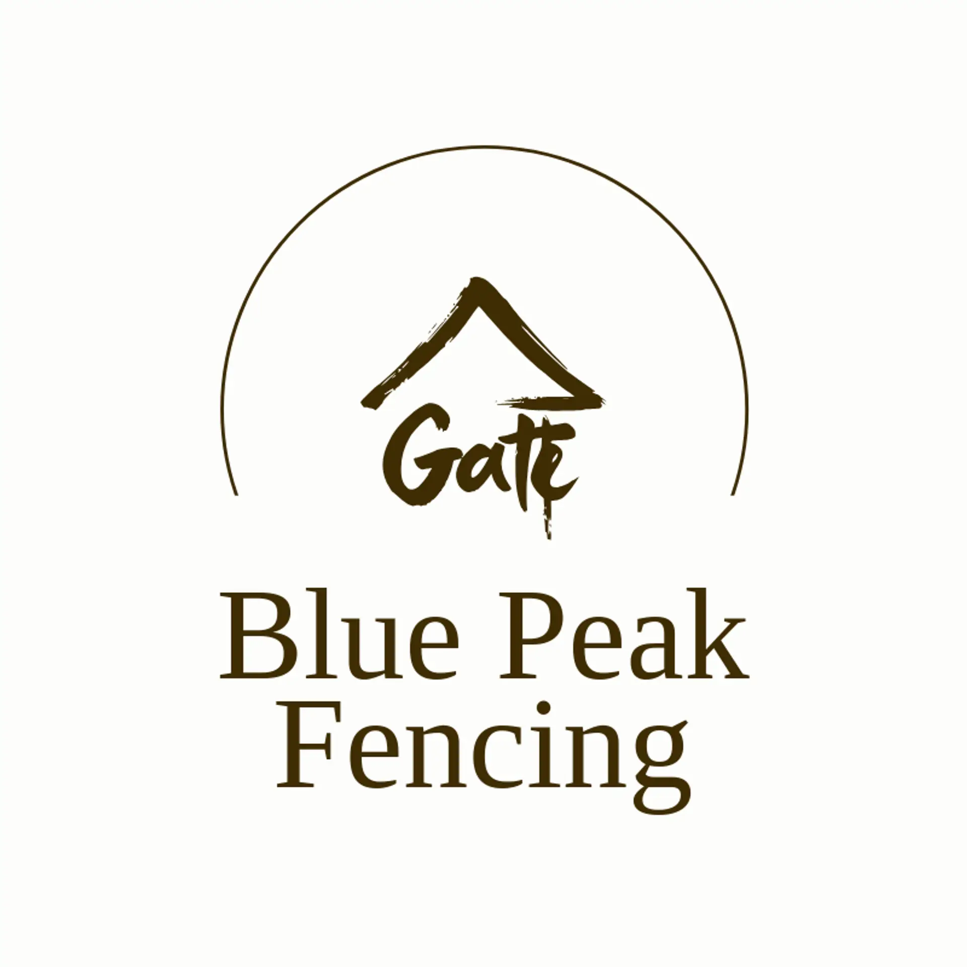 Blue Peak Fencing logo for gate