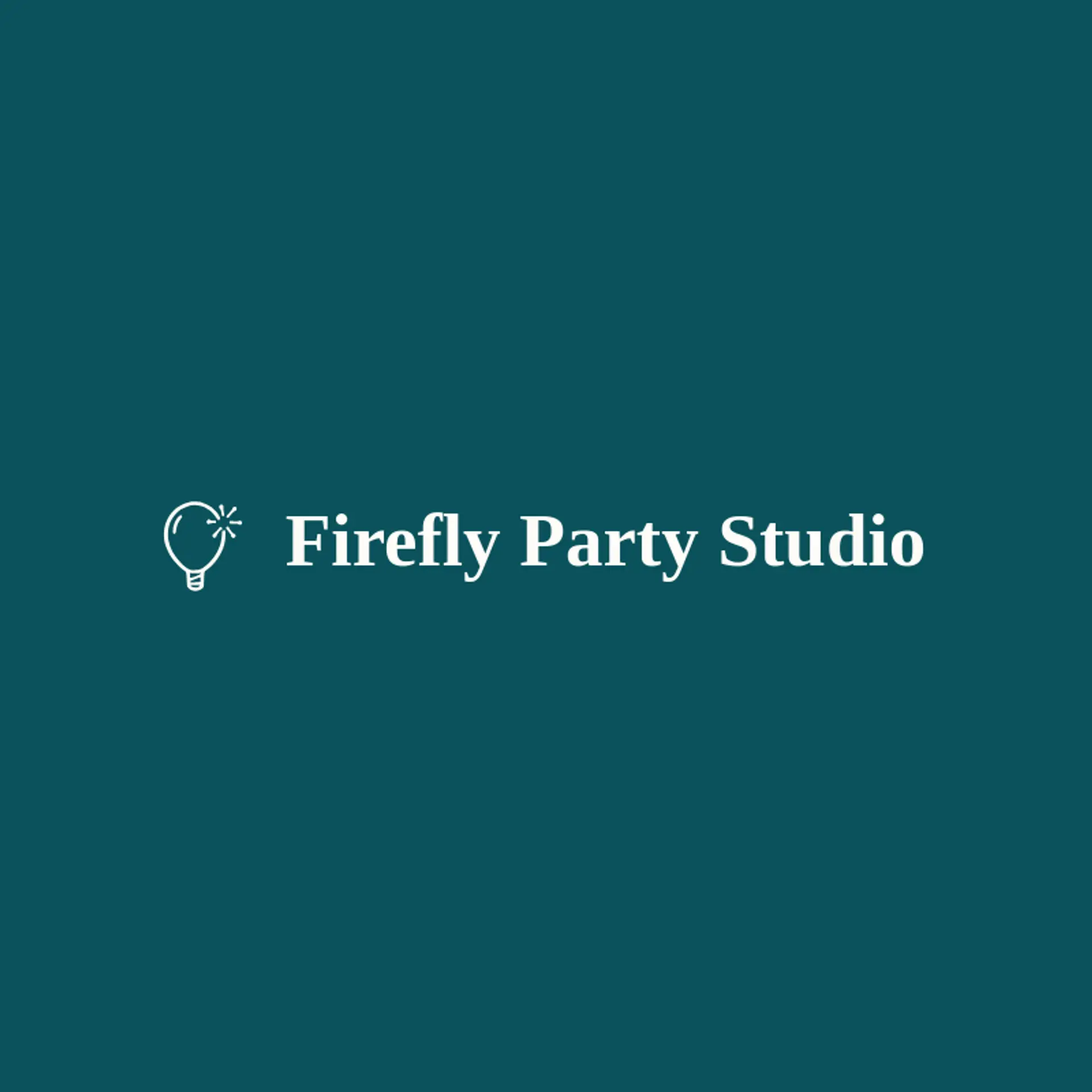 Firefly Party Studio logo for balloon