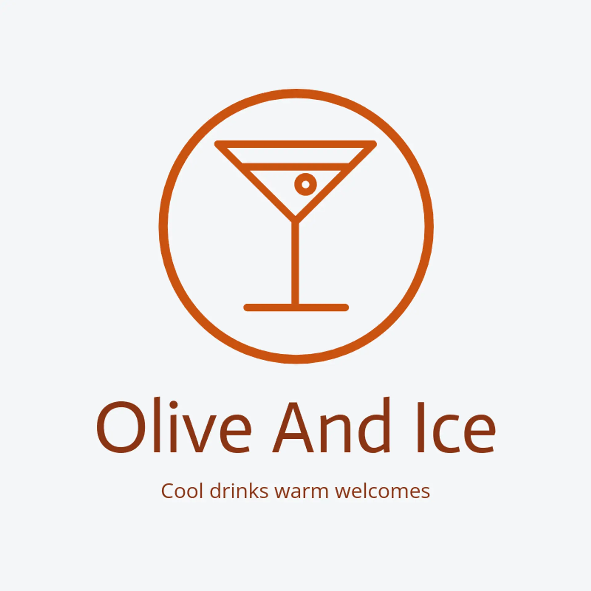 Olive and Ice logo for martini