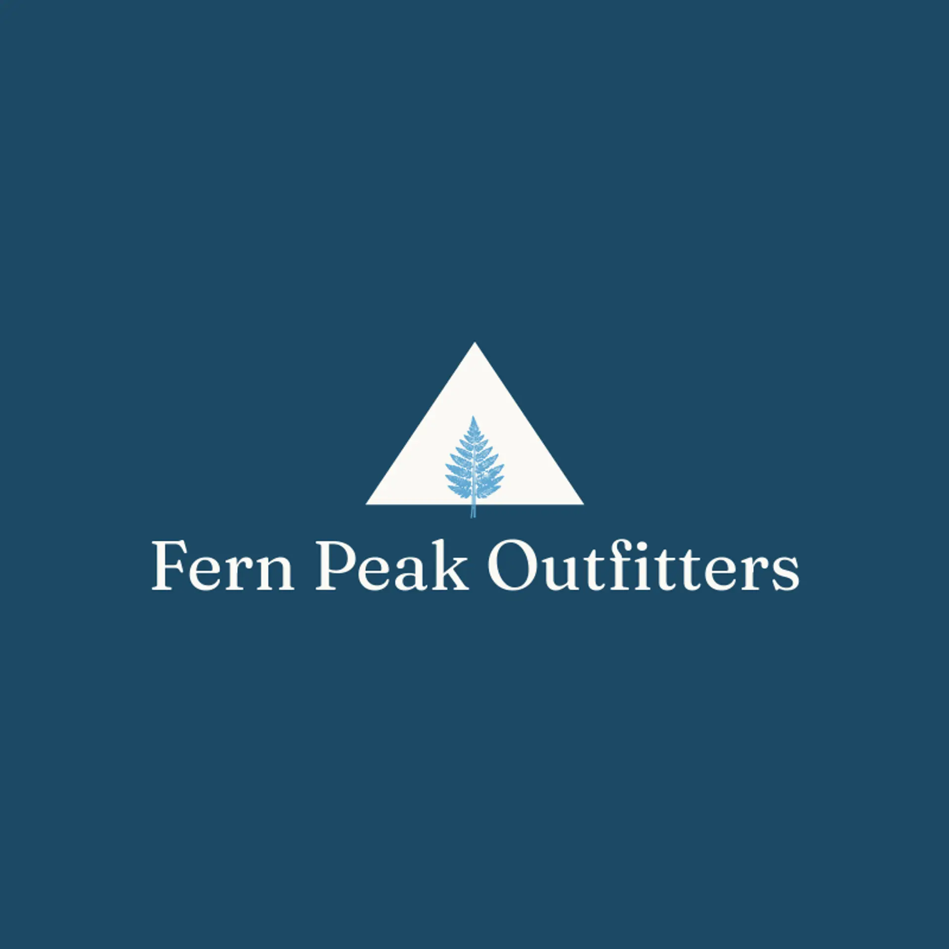Fern Peak Outfitters logo for leaf