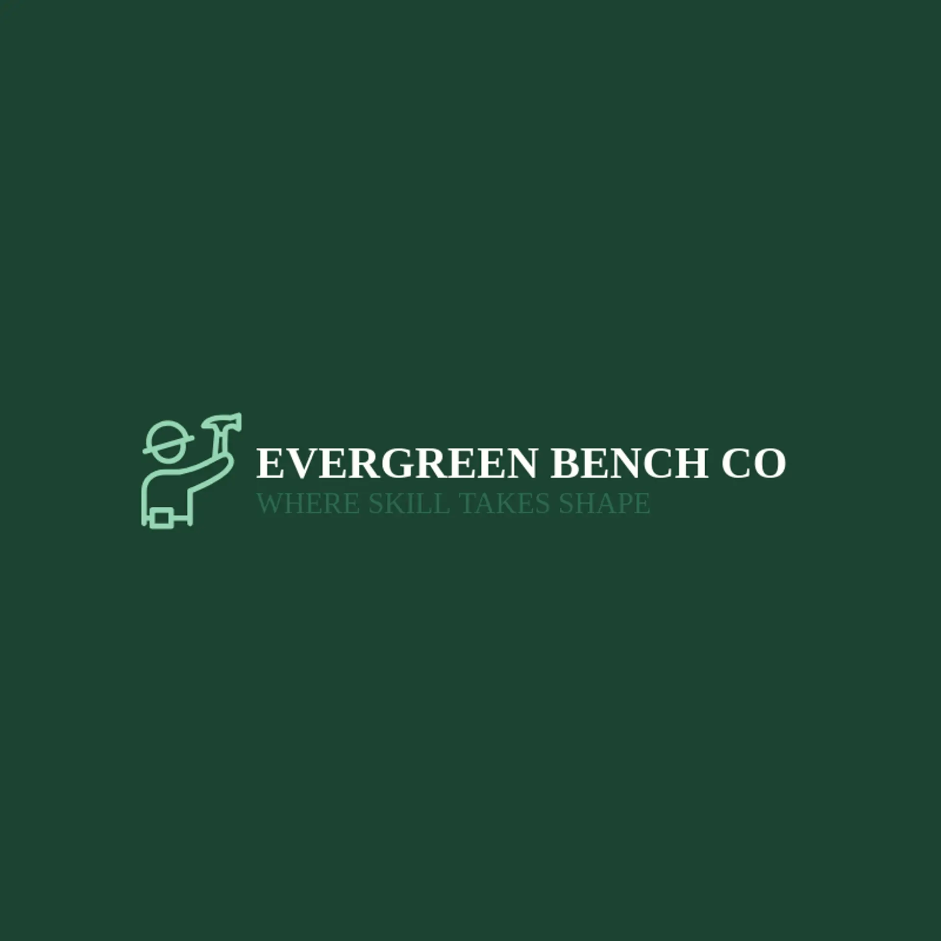 Evergreen Bench Co logo for craftsman