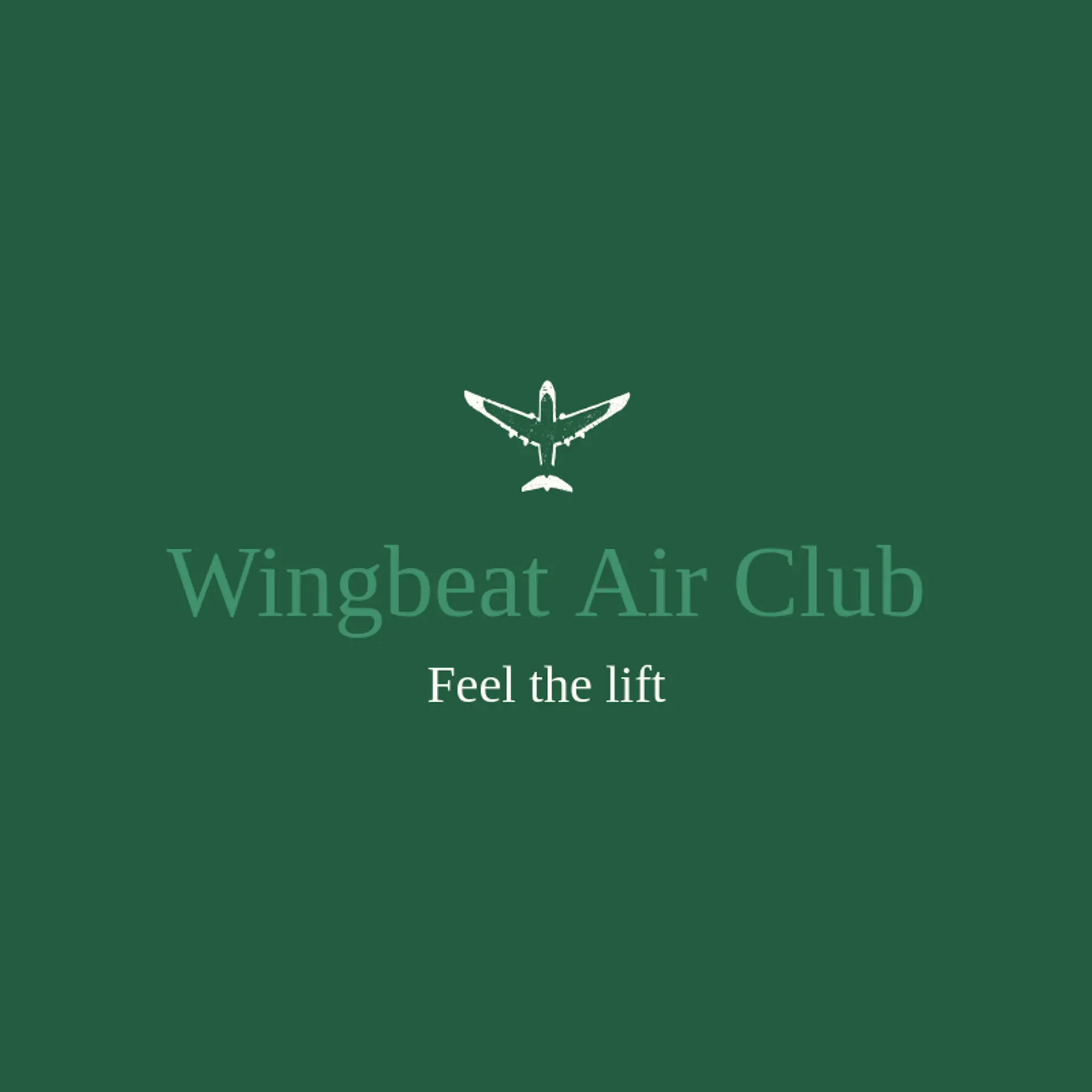 Wingbeat Air Club logo for plane