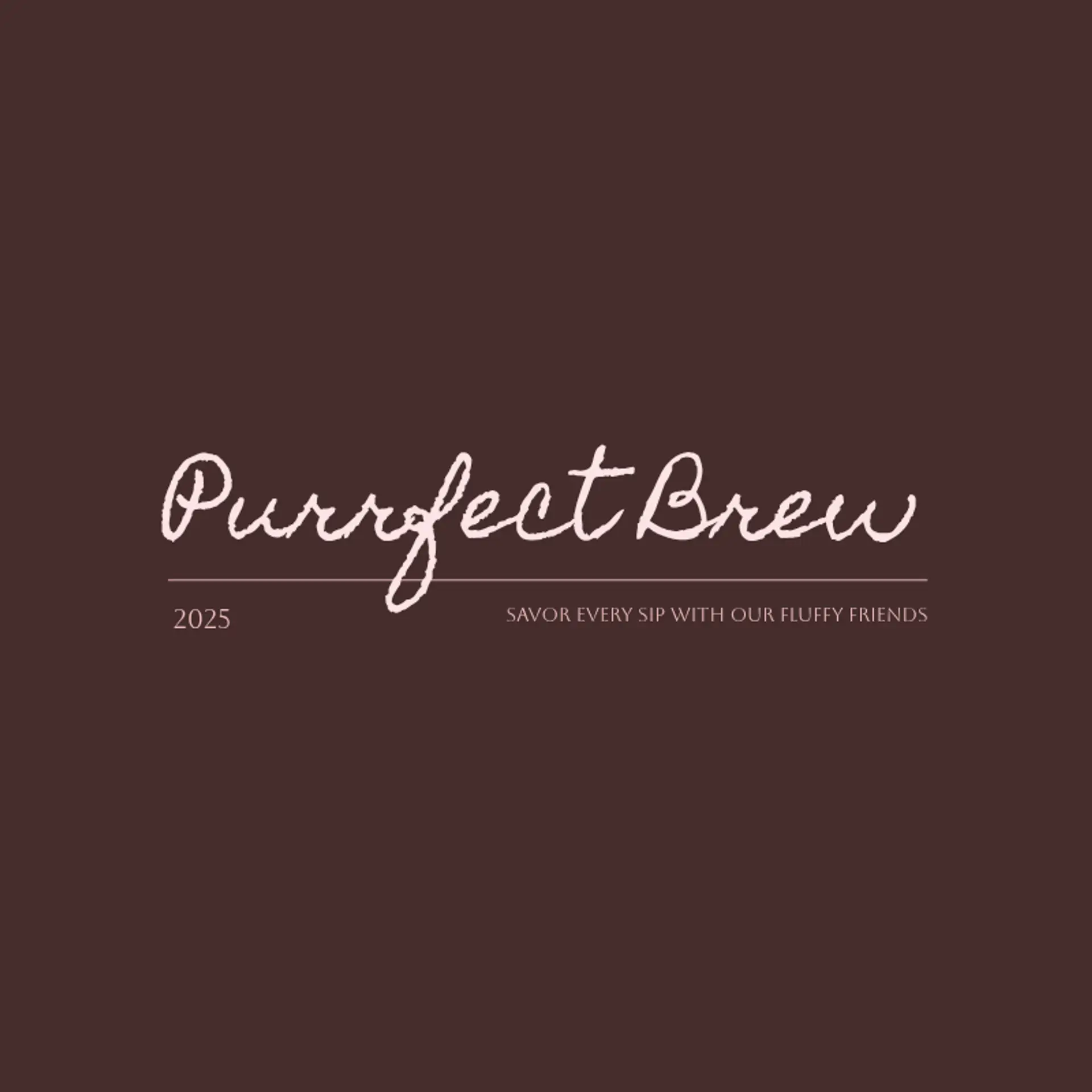 Purrfect Brew logo for cat cafe