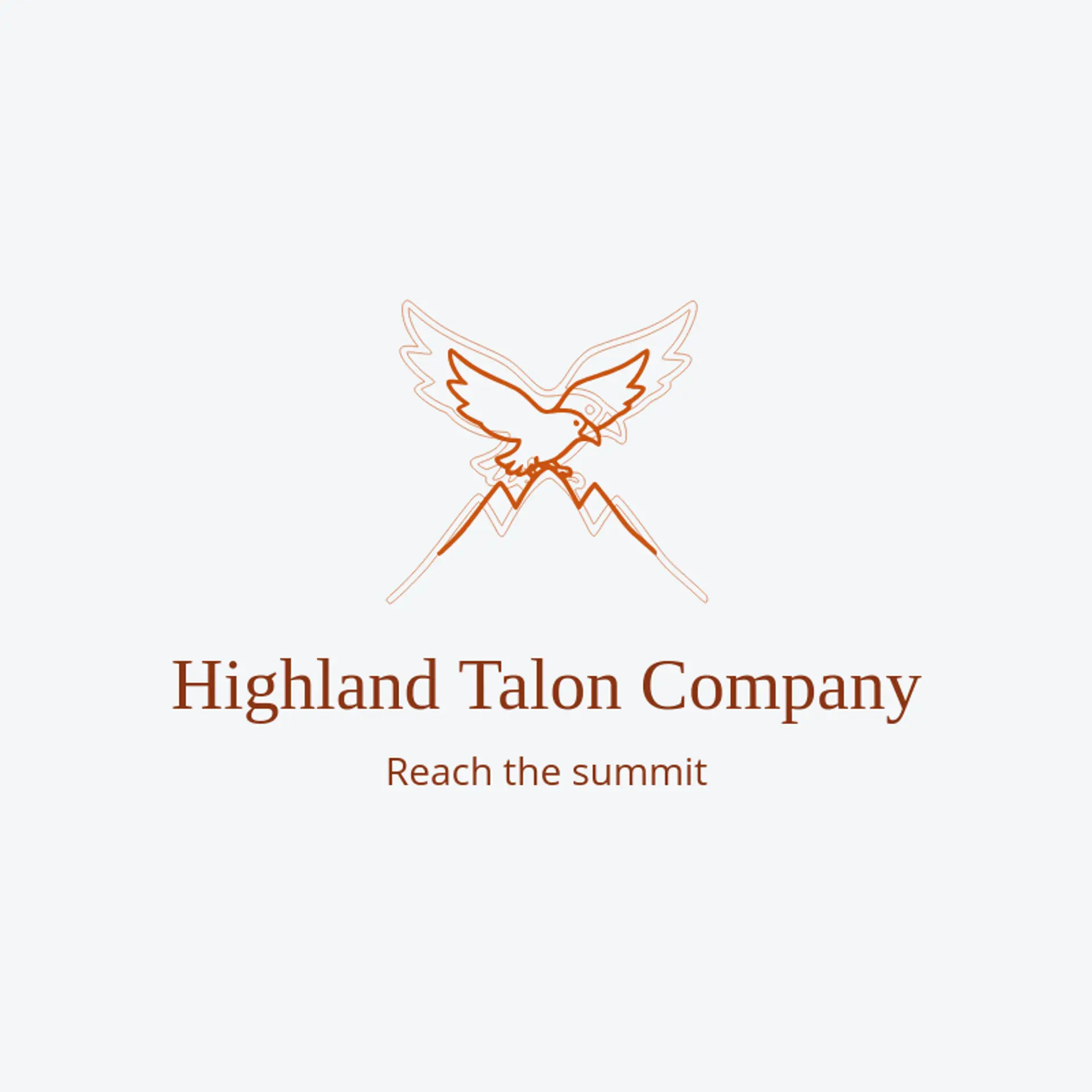 Highland Talon Company logo for bald eagle
