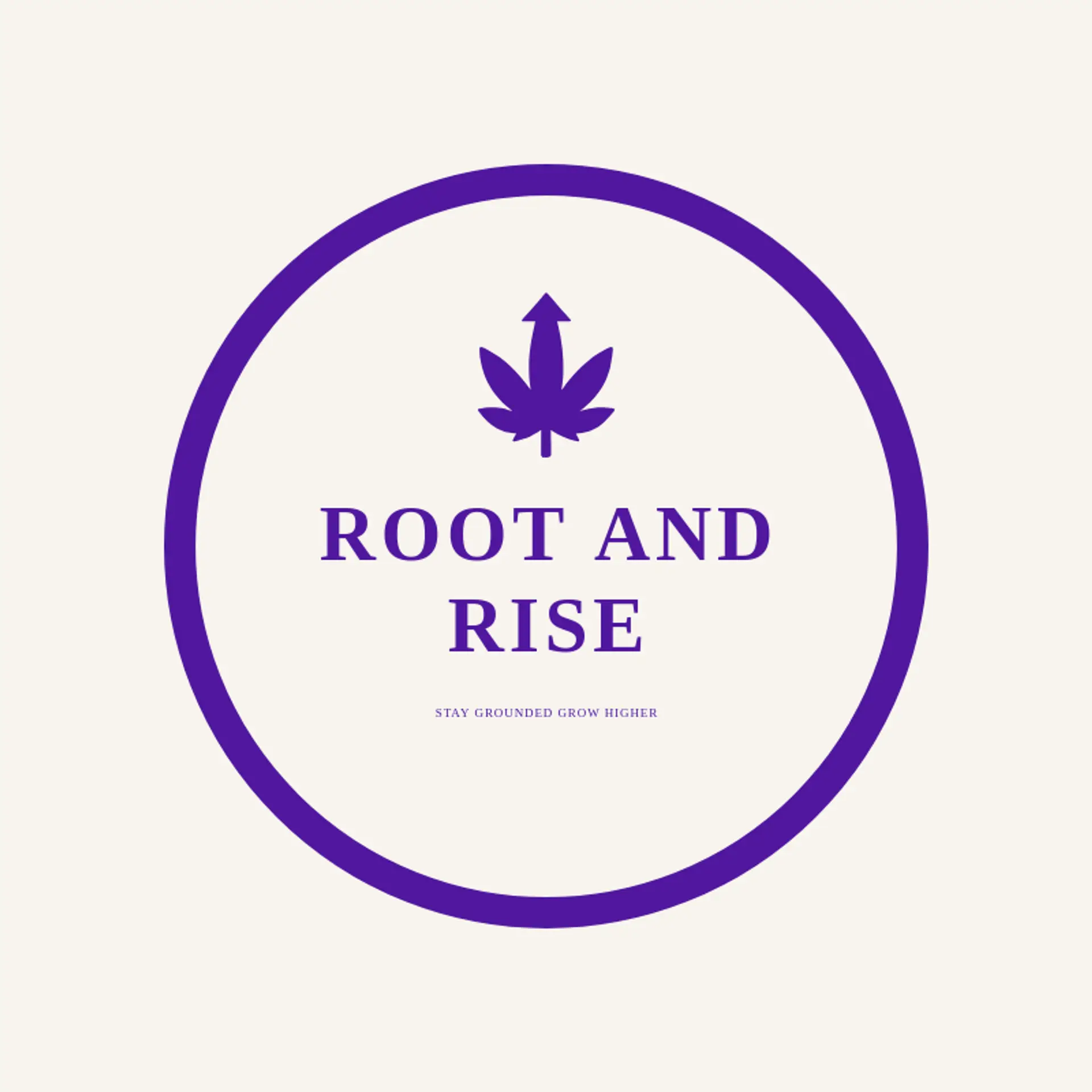 Root and Rise logo for marijuana