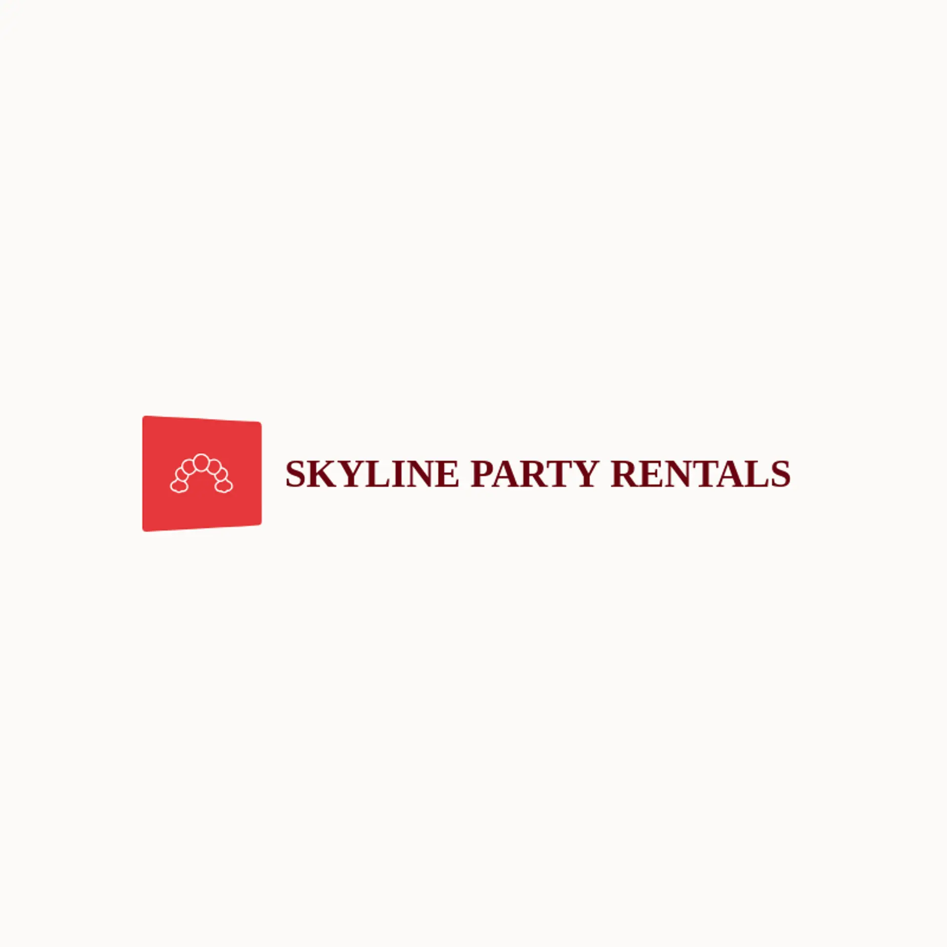 Skyline Party Rentals logo for inflatable