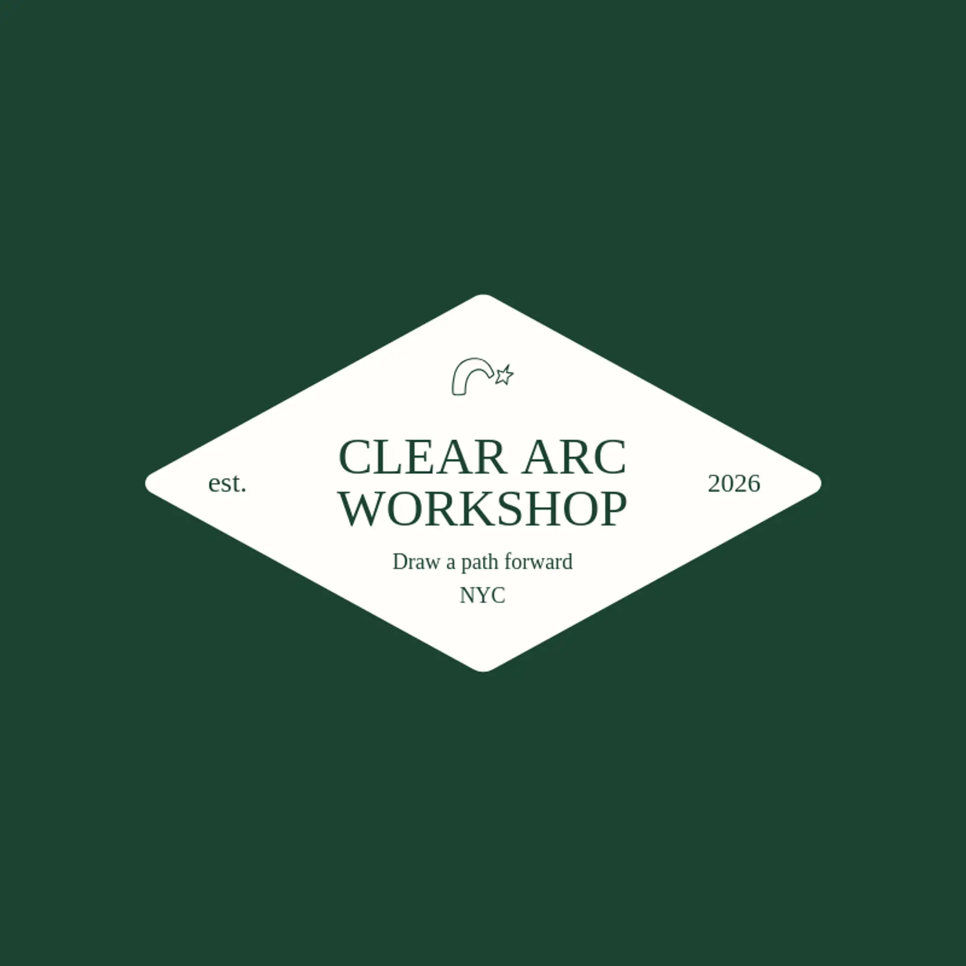 Clear Arc Workshop logo for drawing