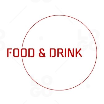 Food and drinks logo fork glass on white Vector Image
