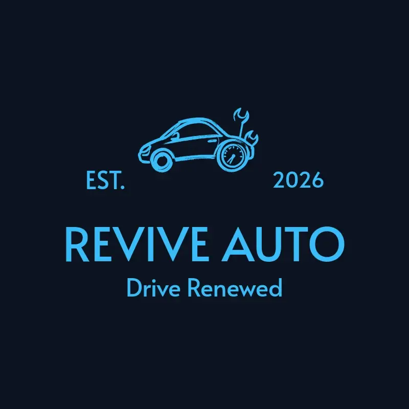 Revive Auto logo, an auto repair shop name idea
