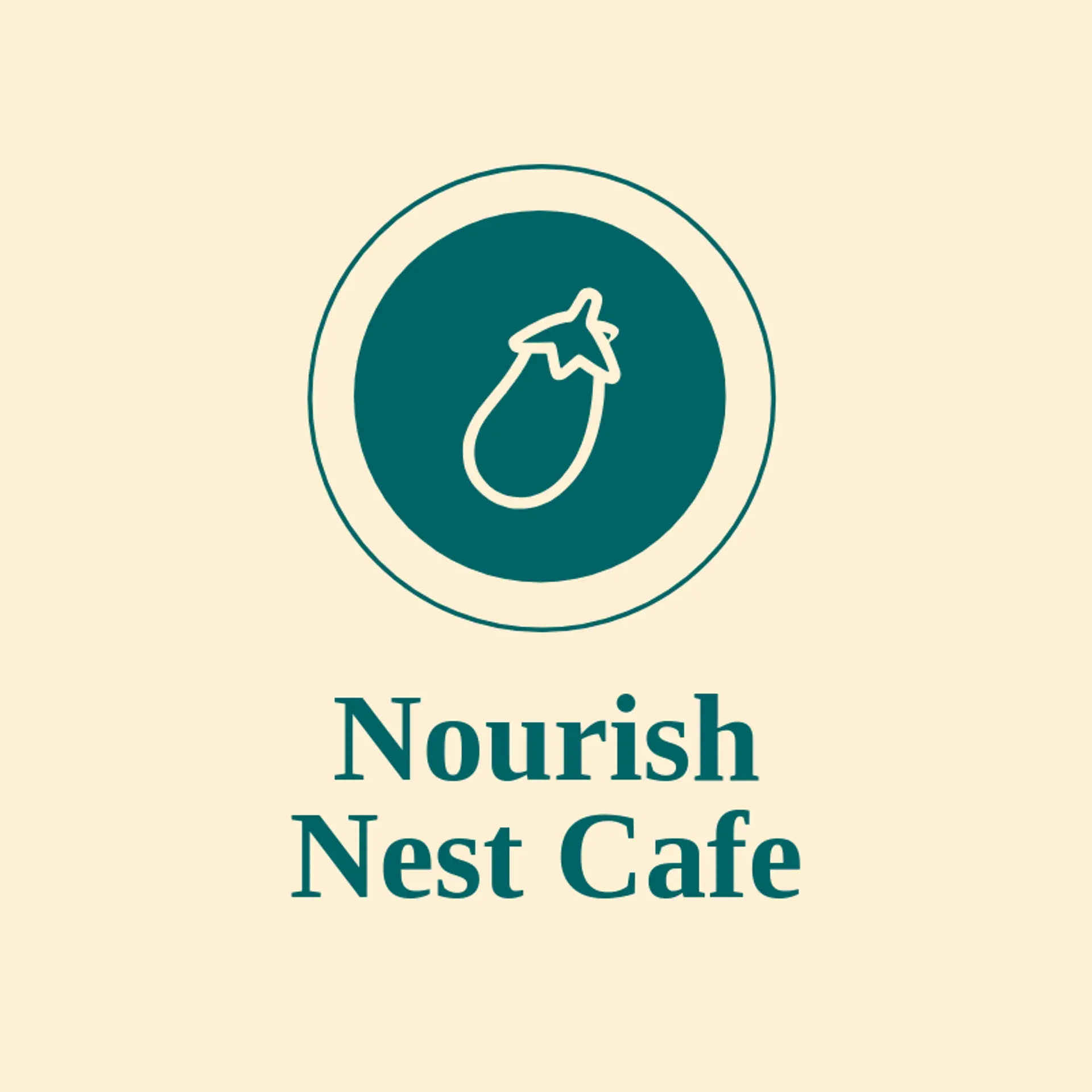Nourish Nest Cafe logo for vegetarian
