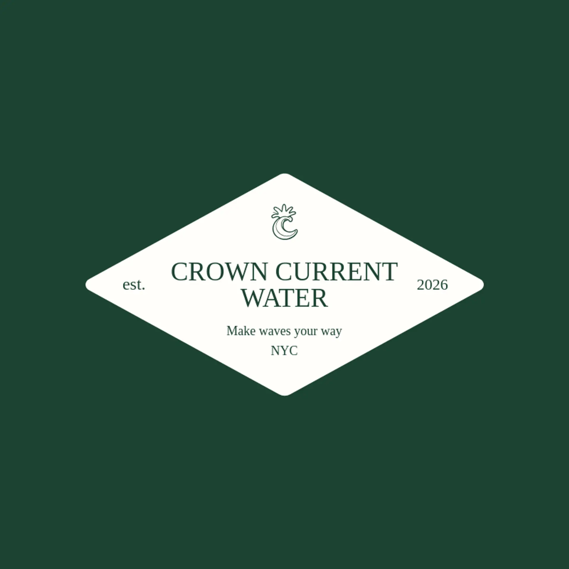 Crown Current Water logo for water park