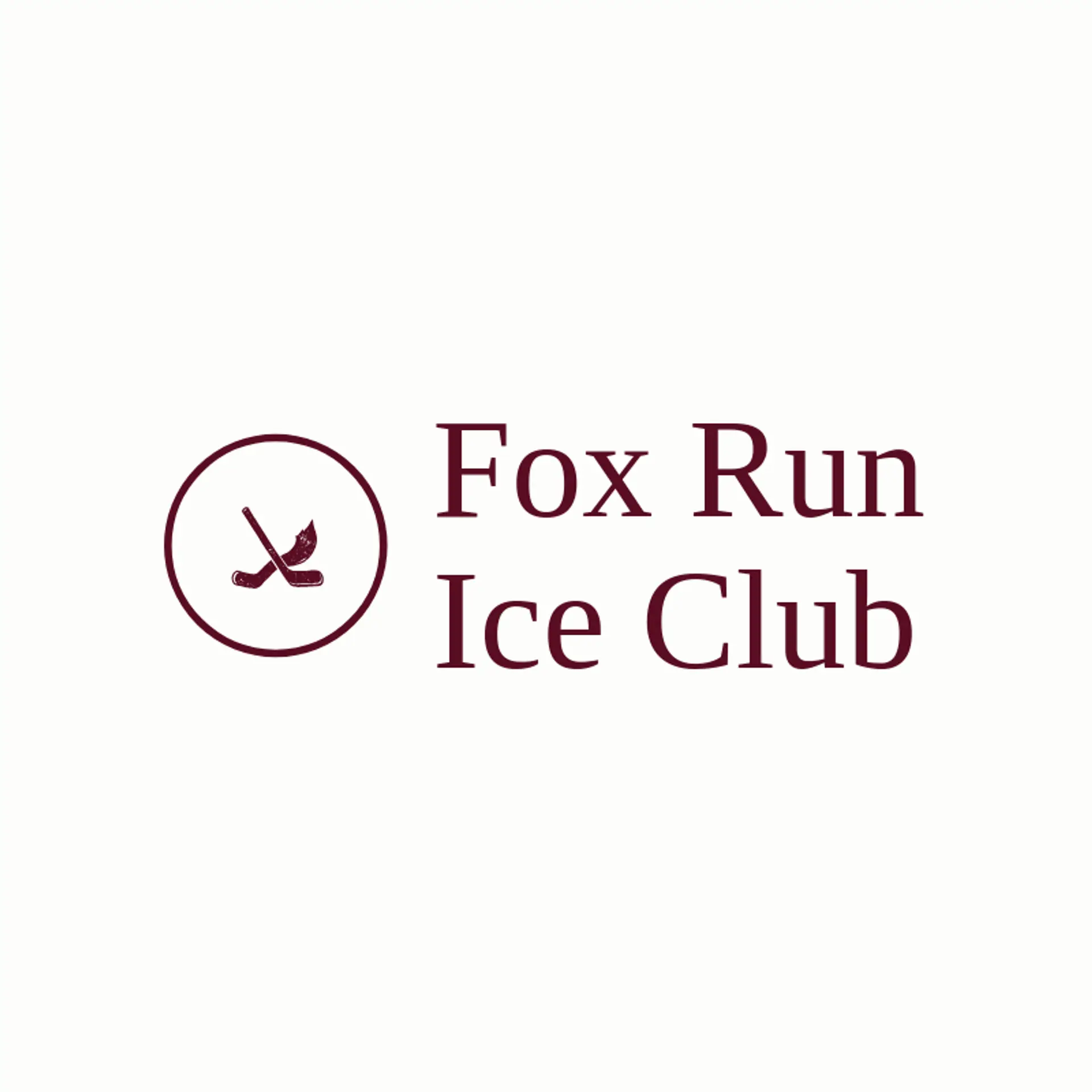 Fox Run Ice Club logo for hockey stick