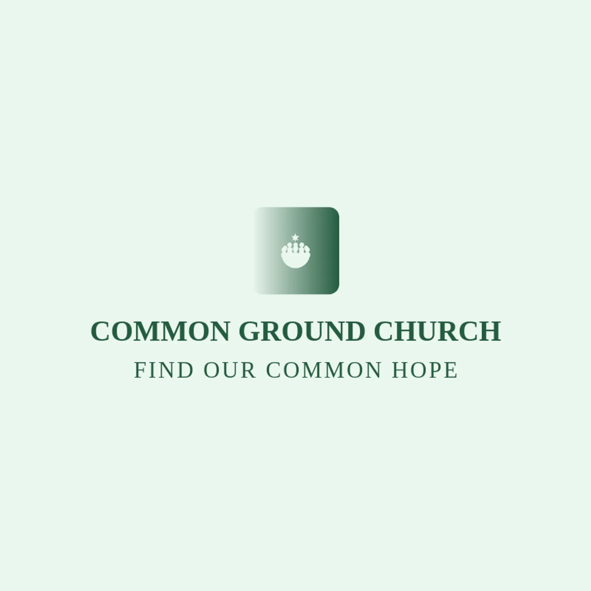Common Ground Church logo for faith