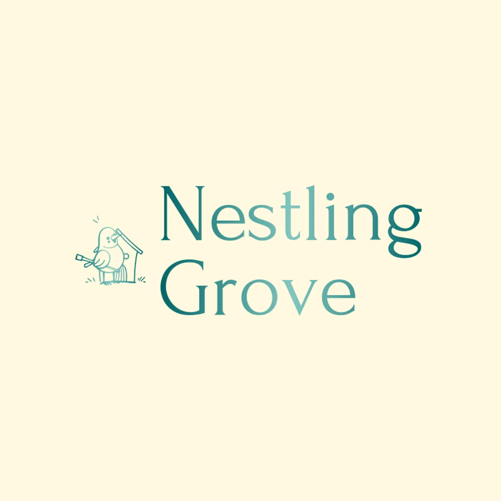 Nestling Grove logo for birdhouse