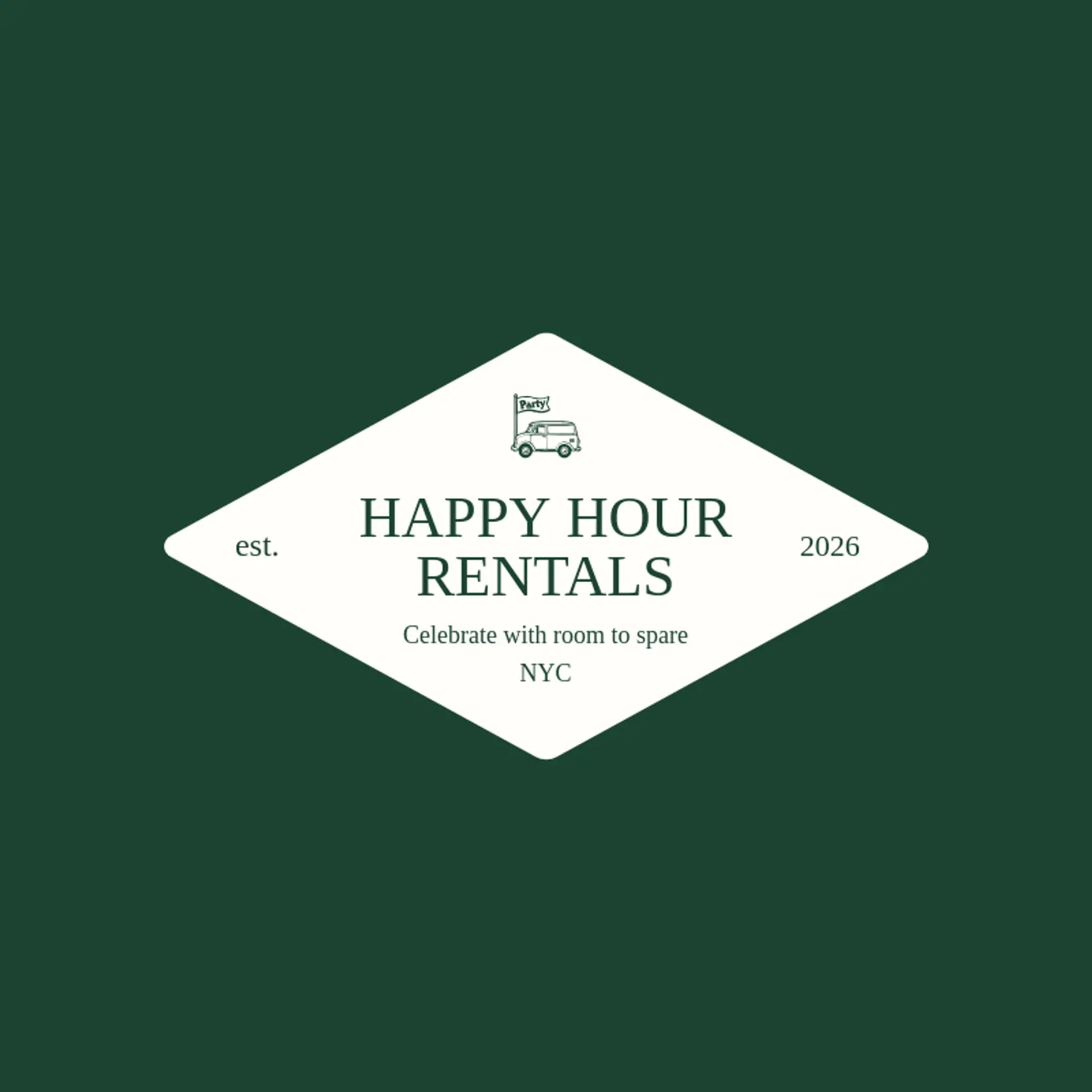 Happy Hour Rentals logo for party rental