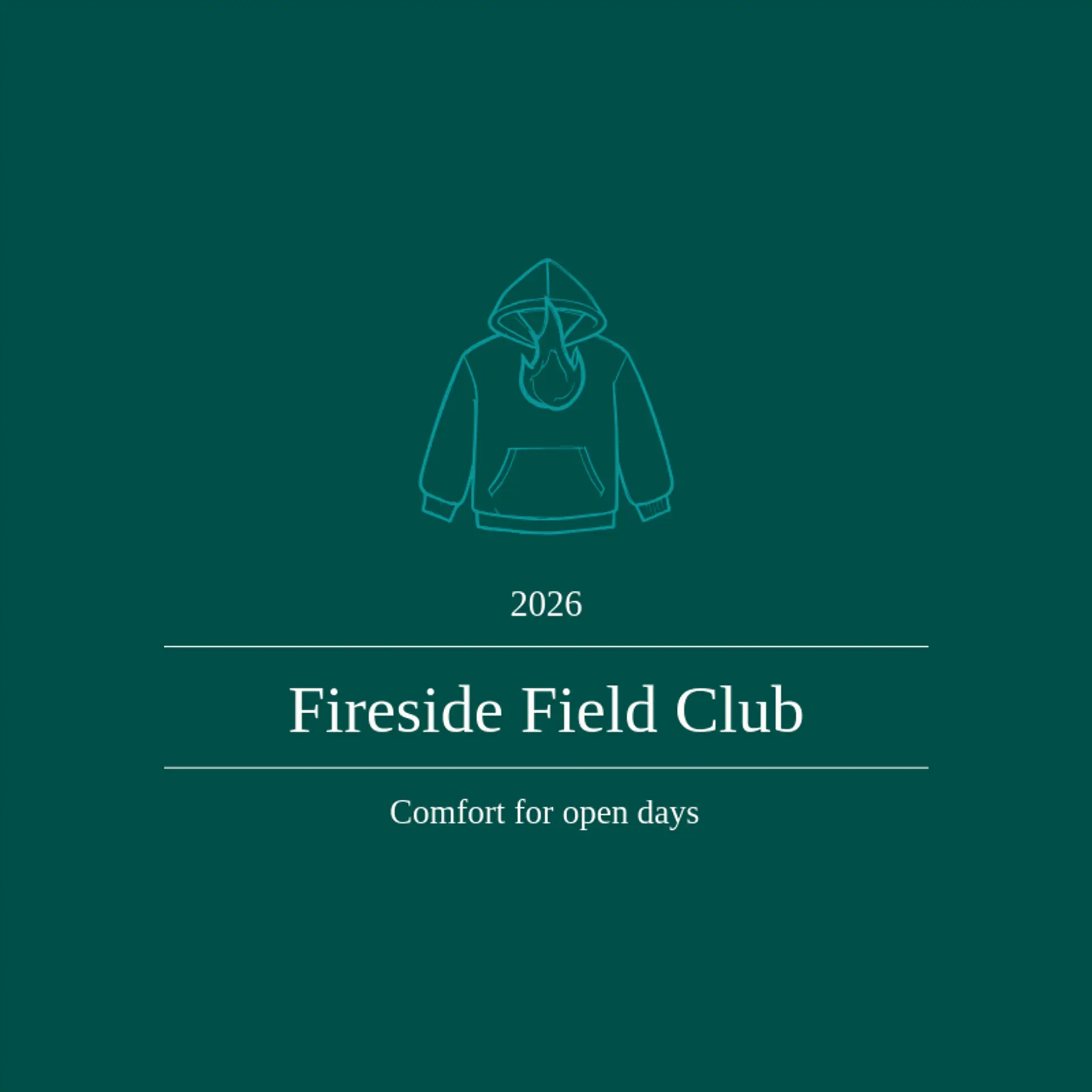 Fireside Field Club logo for hoodie