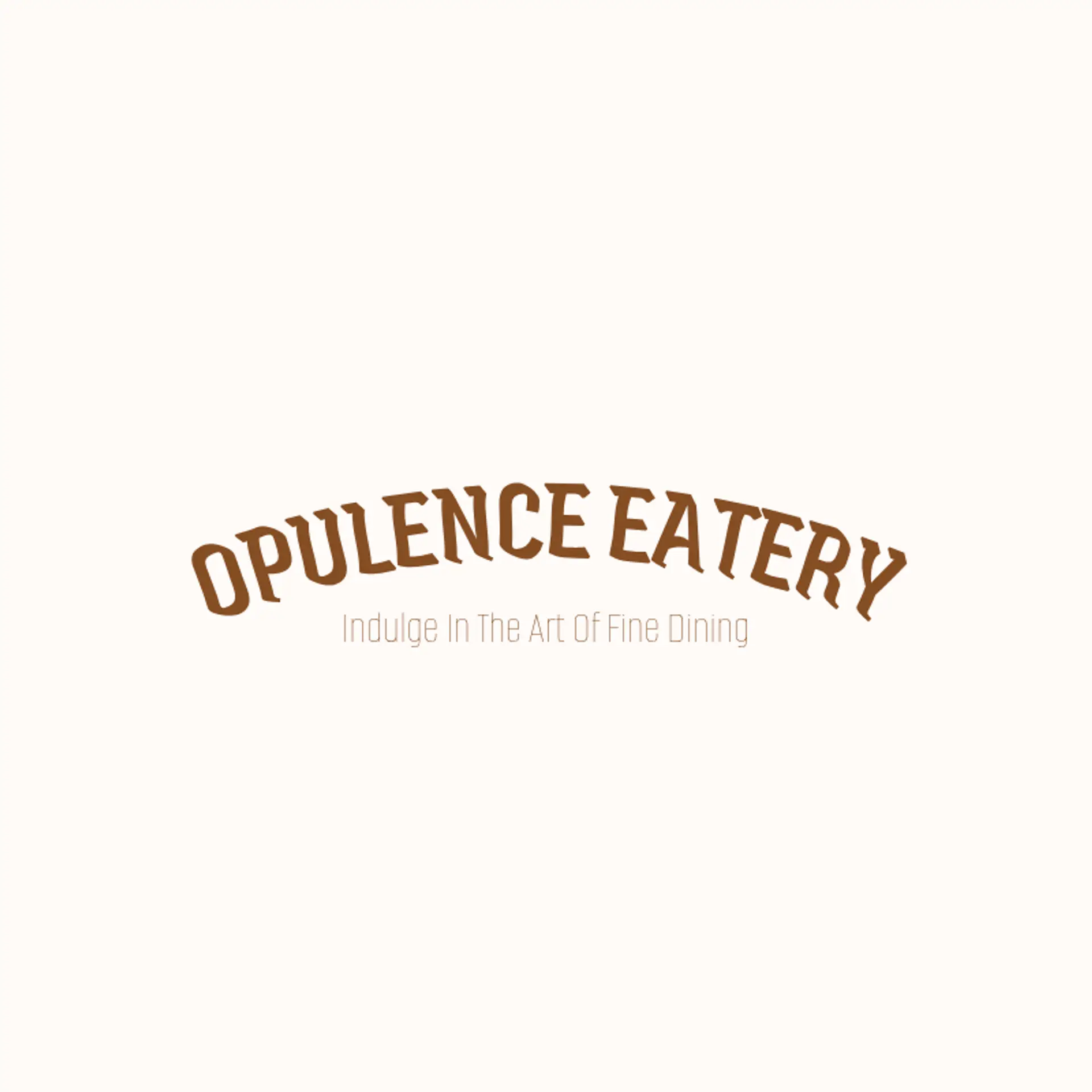 Opulence Eatery logo for fine dining restaurant